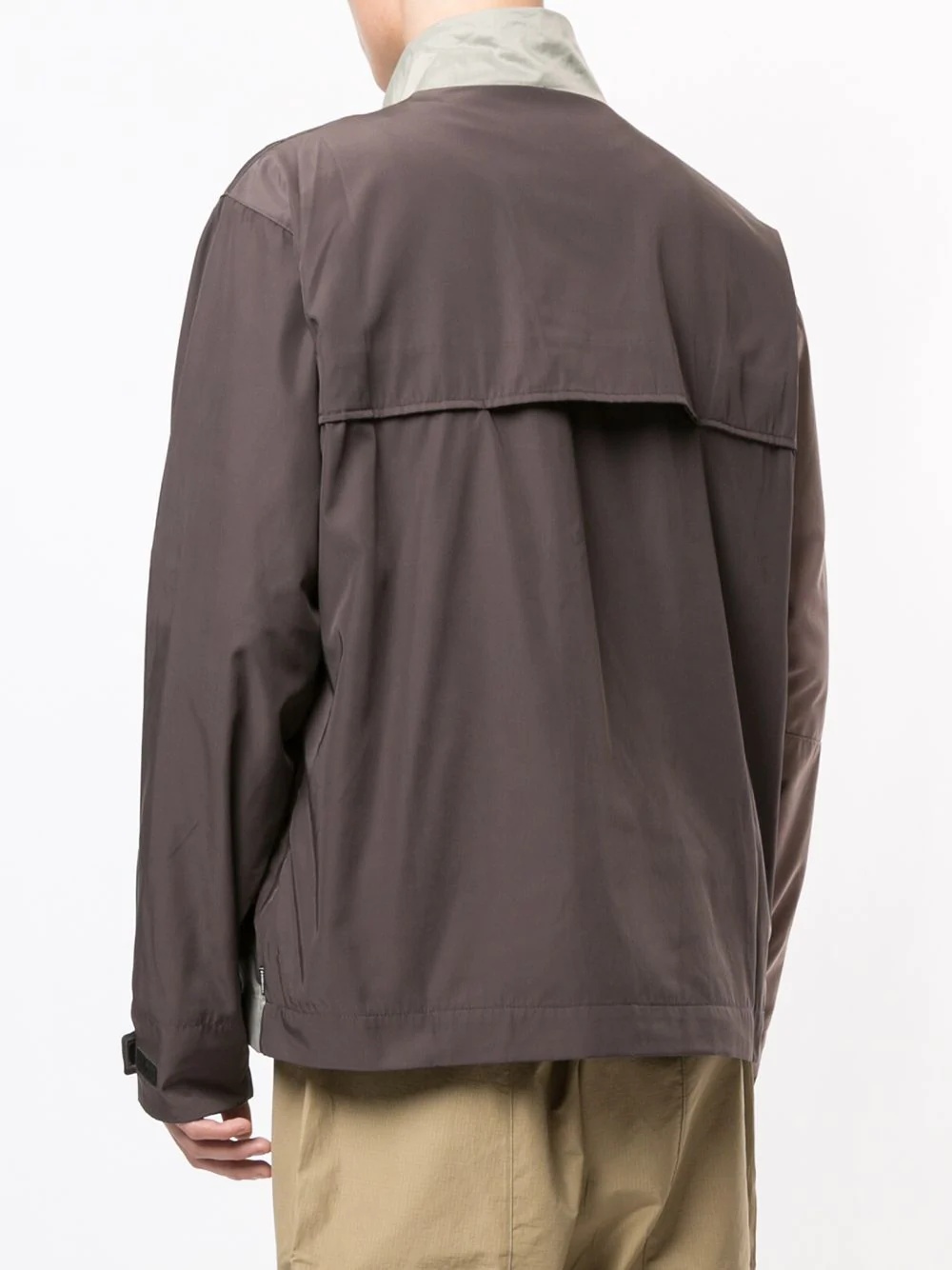 zipped contrast panel track jacket - 4