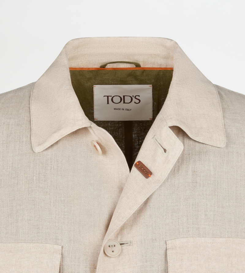 FIELD JACKET IN LINEN - BEIGE 7