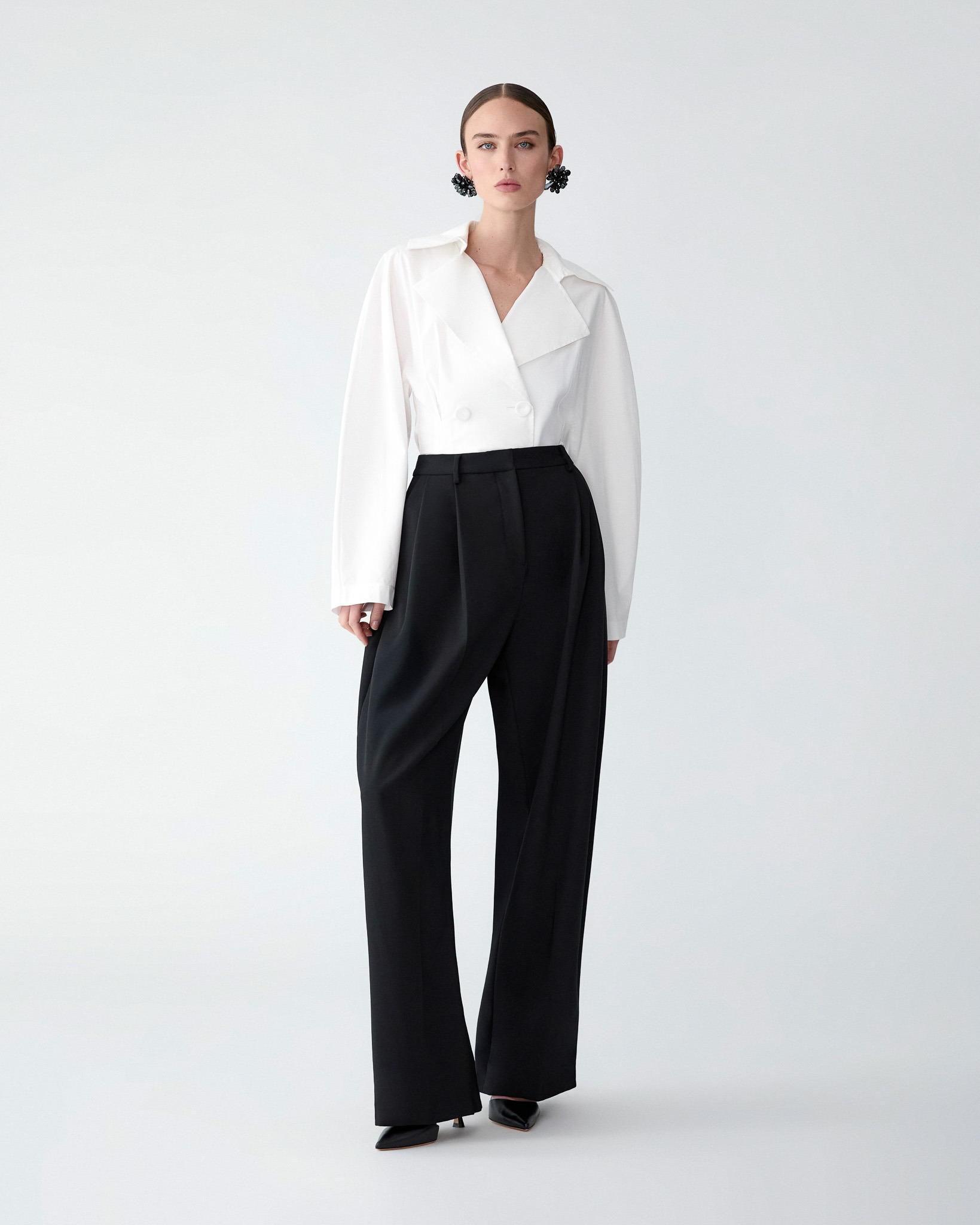 Mid-Waist Pleated Pant - 2