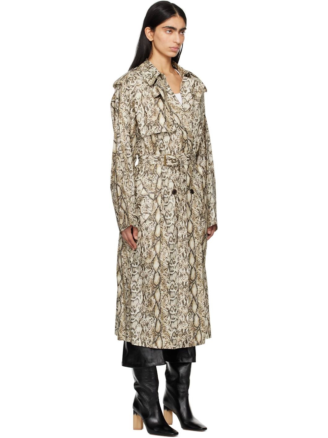 Beige Freanne Trench Coat - 2