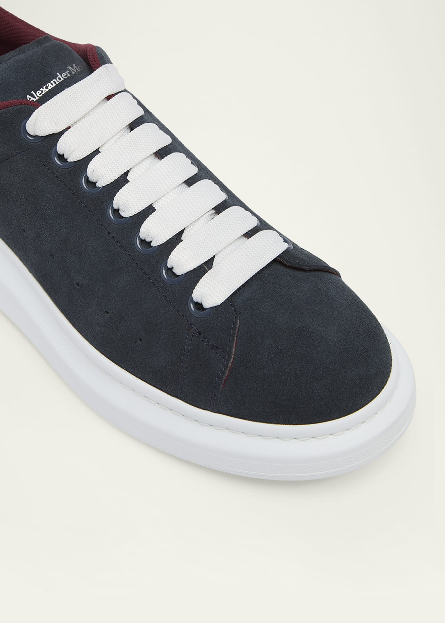 Men's Suede Leather-Backstay Oversized Sneakers - 6