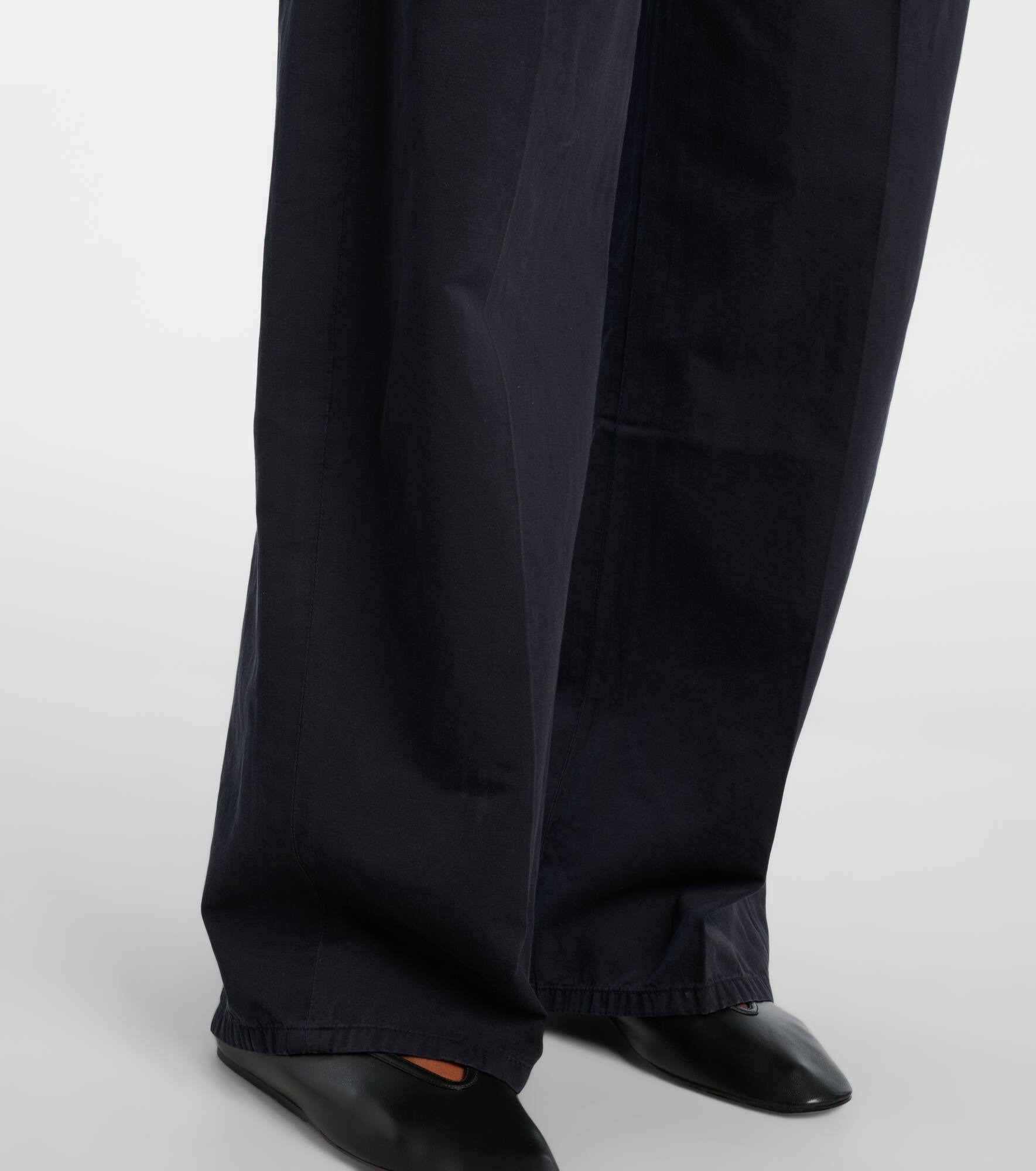 Aurora cotton and linen wide-leg pants - 5