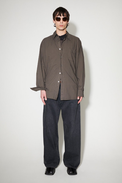 Our Legacy Borrowed BD Shirt Faded Brown Cotton Voile outlook