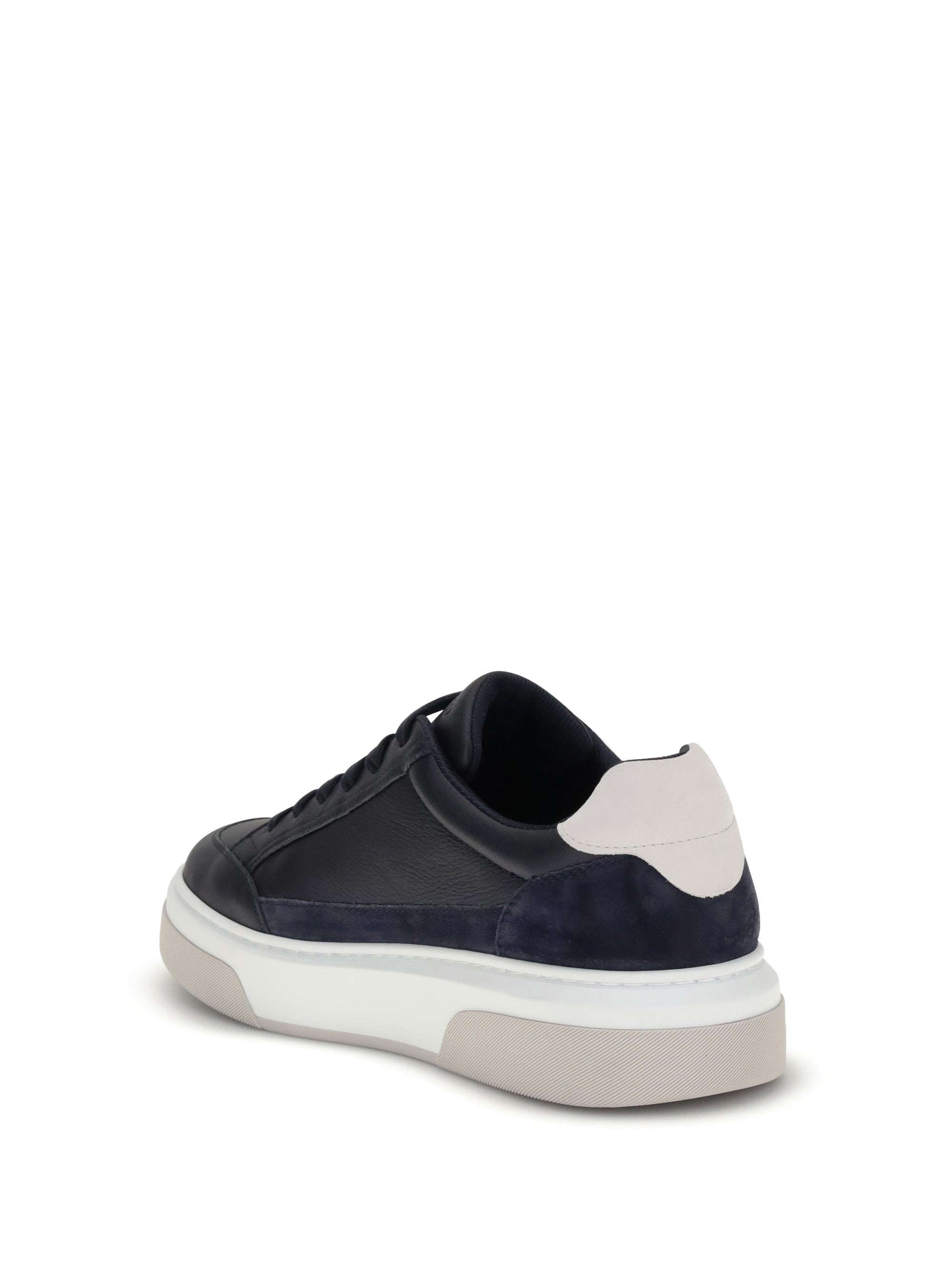 Ferragamo Men Gancini Leather Sneakers - 3