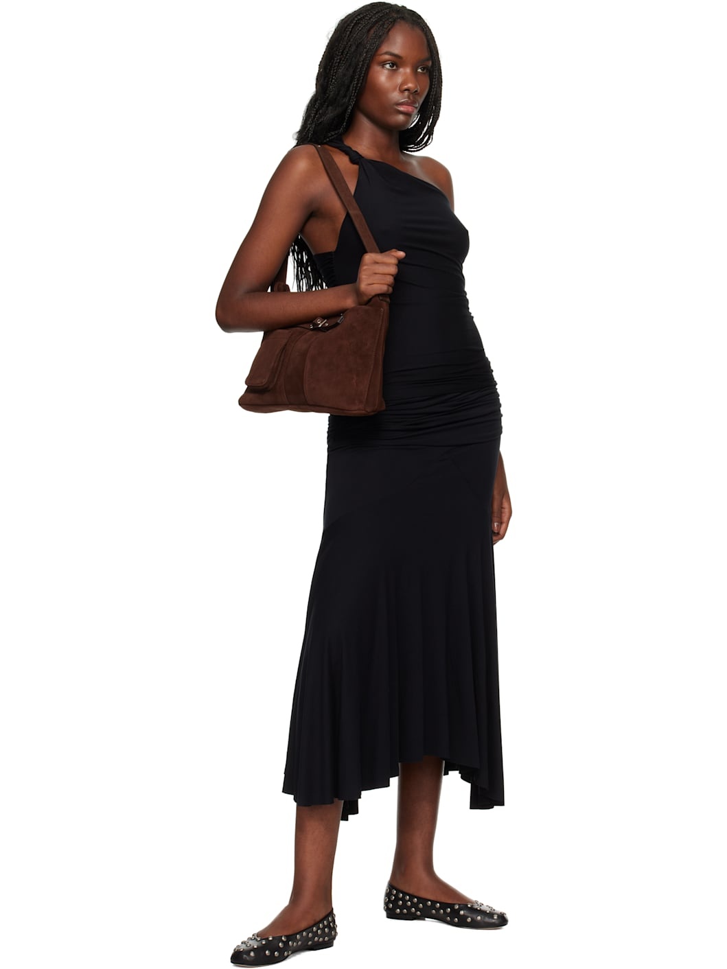 GIMAGUAS ブラック Fortuna ミディアムスカート Gimaguas Black Fortuna Midi Skirt Gimaguas