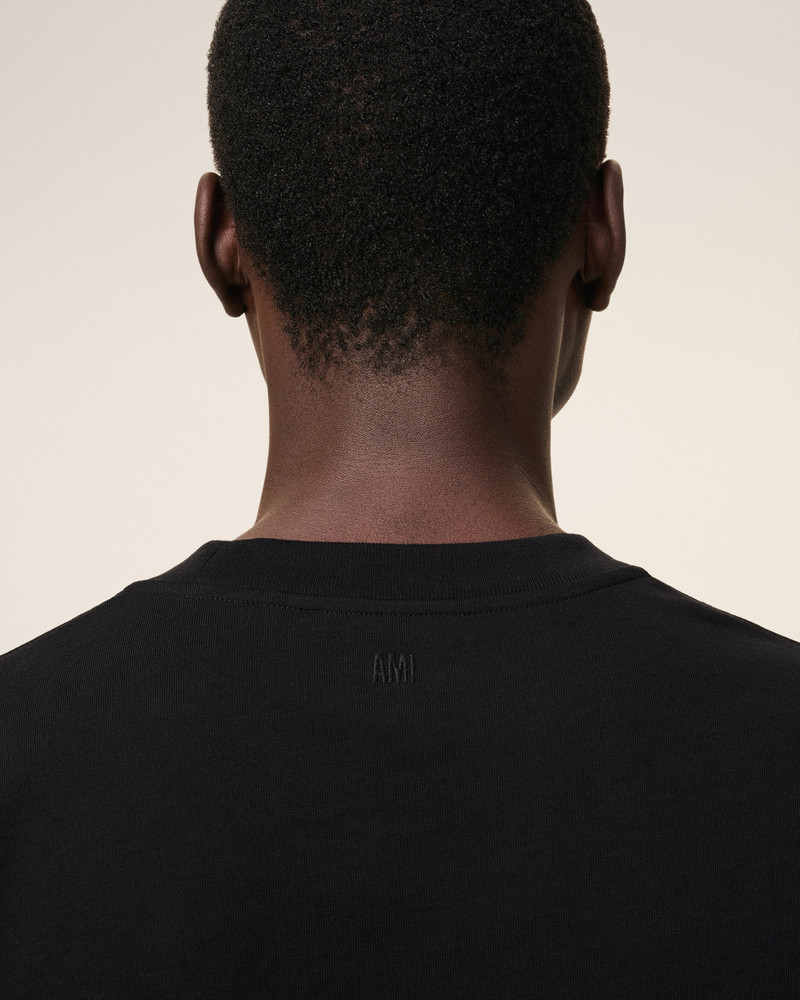 BLACK COTTON AMI DE COEUR T-SHIRT 4