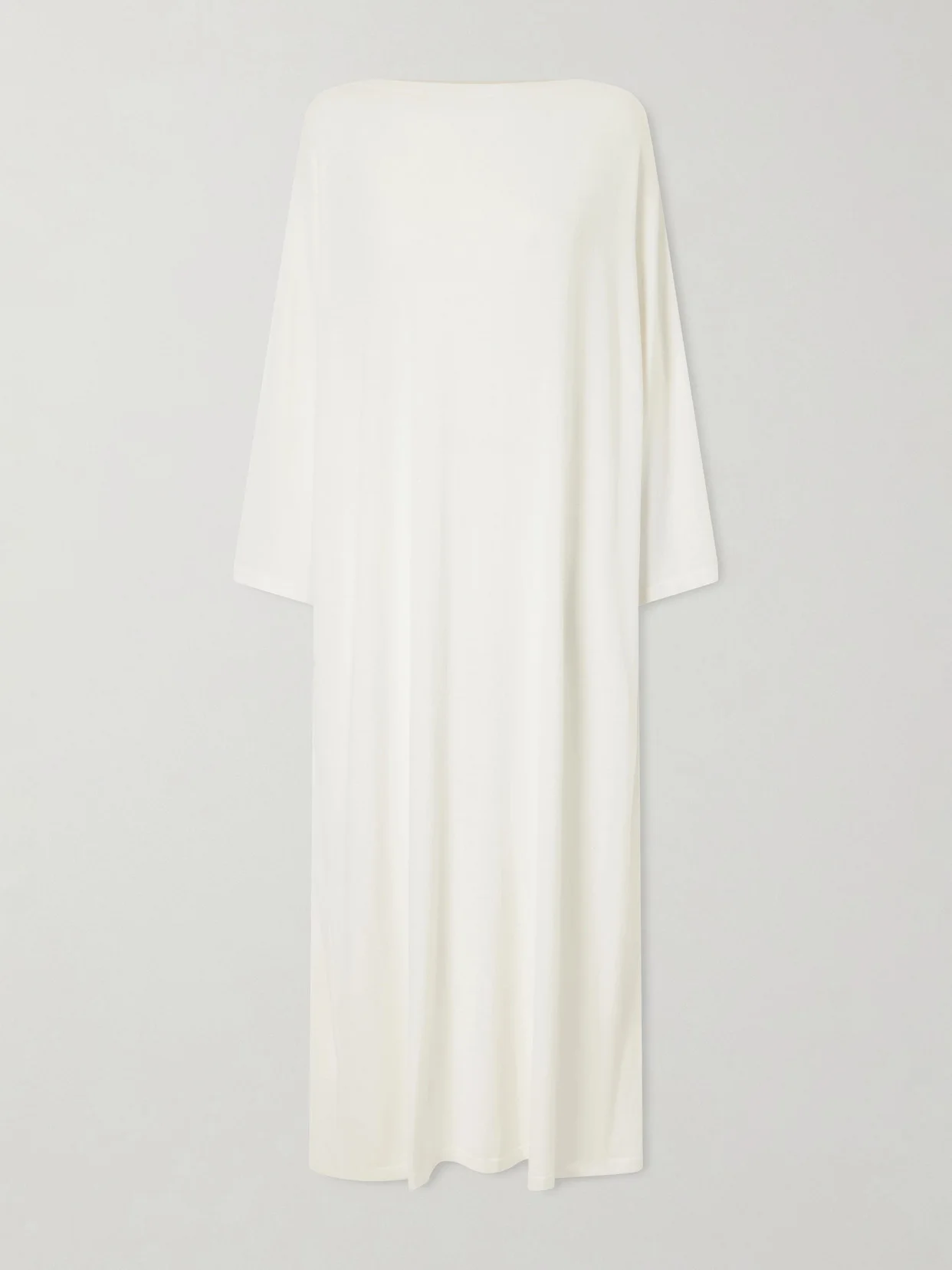 Odet Draped Silk And Cotton-blend Midi Dress - 1