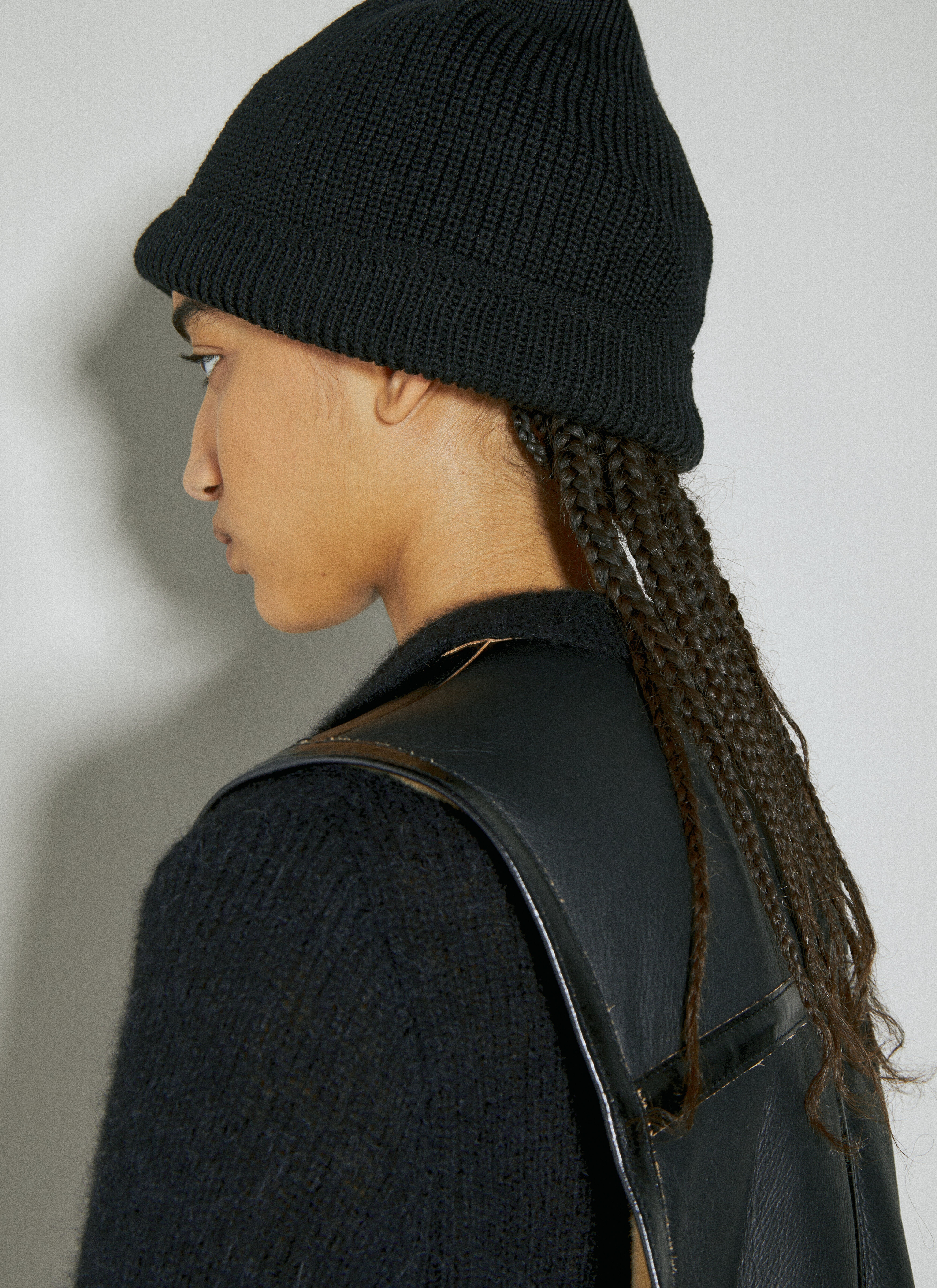 Our Legacy Wool Knit Beanie Hat | REVERSIBLE