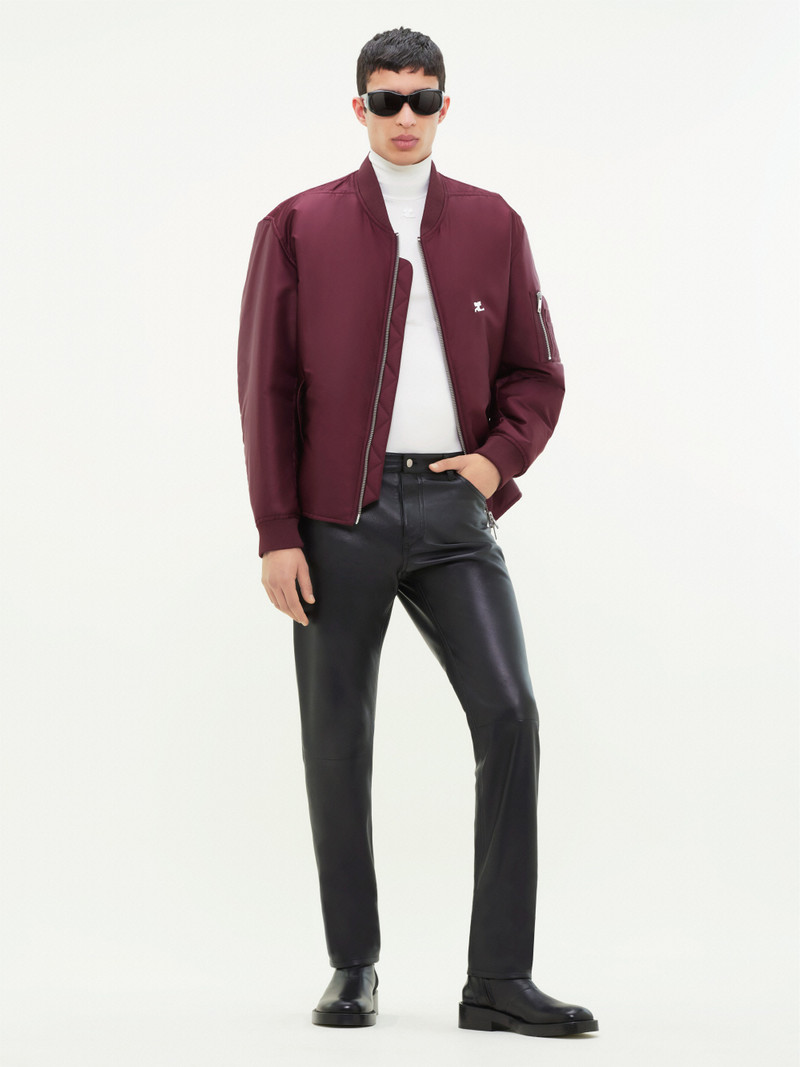 courrèges EMBROIDERED NYLON BOMBER JACKET outlook