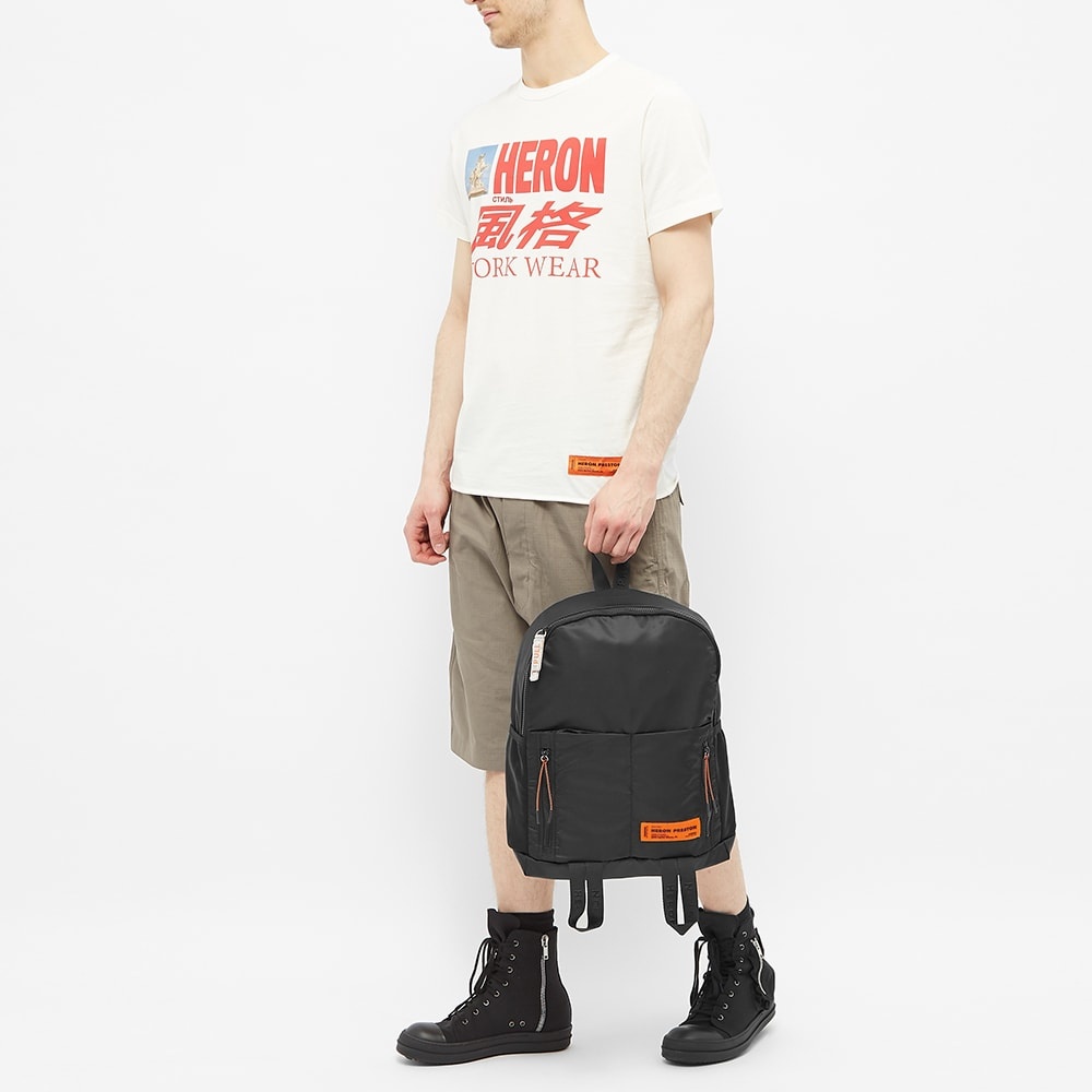 Heron Preston Zip Round Logo Backpack - 6