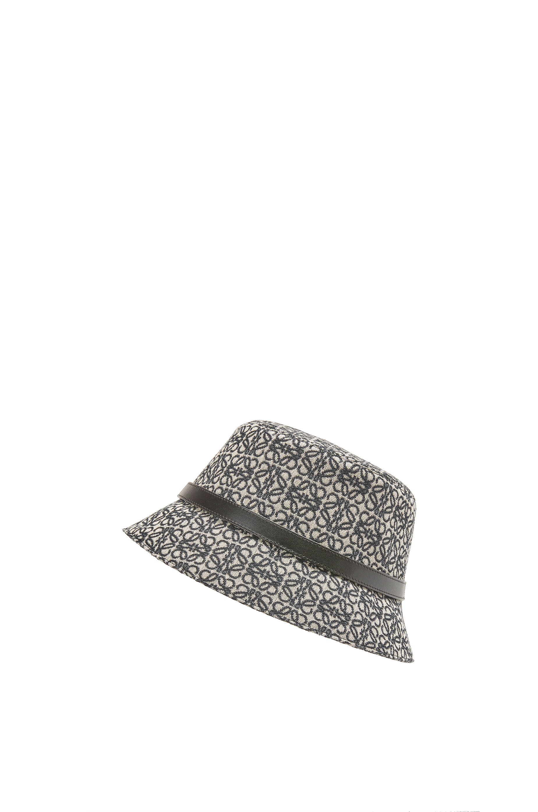 Anagram bucket hat in jacquard and calfskin - 3