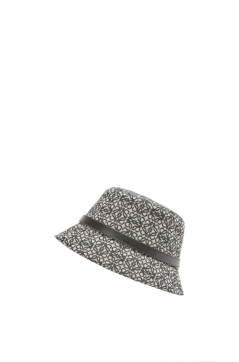 Anagram bucket hat in jacquard and calfskin 3