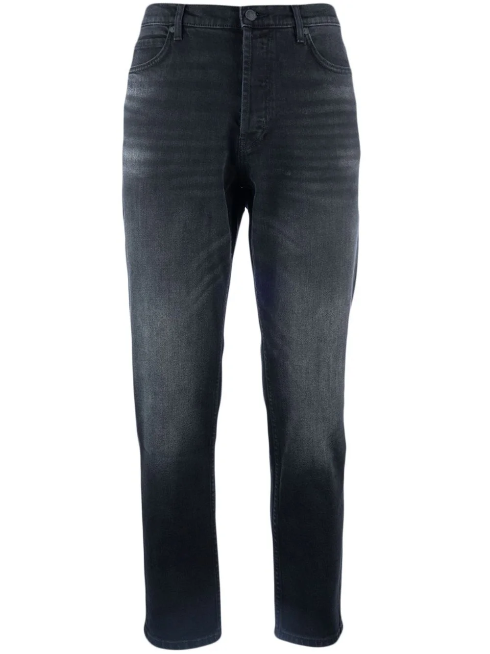 logo-patch tapered jeans - 1