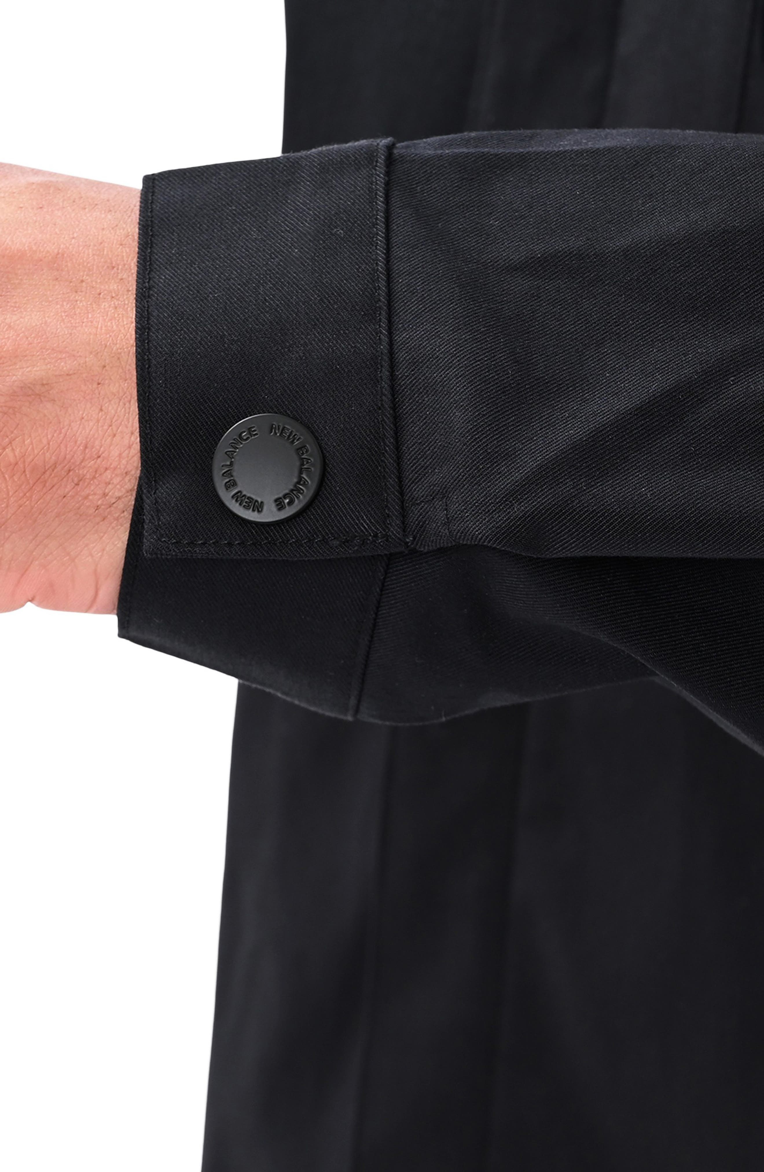 New Balance Water Repellent Cotton Blend Twill Coach's Jacket in Black at Nordstrom - 7