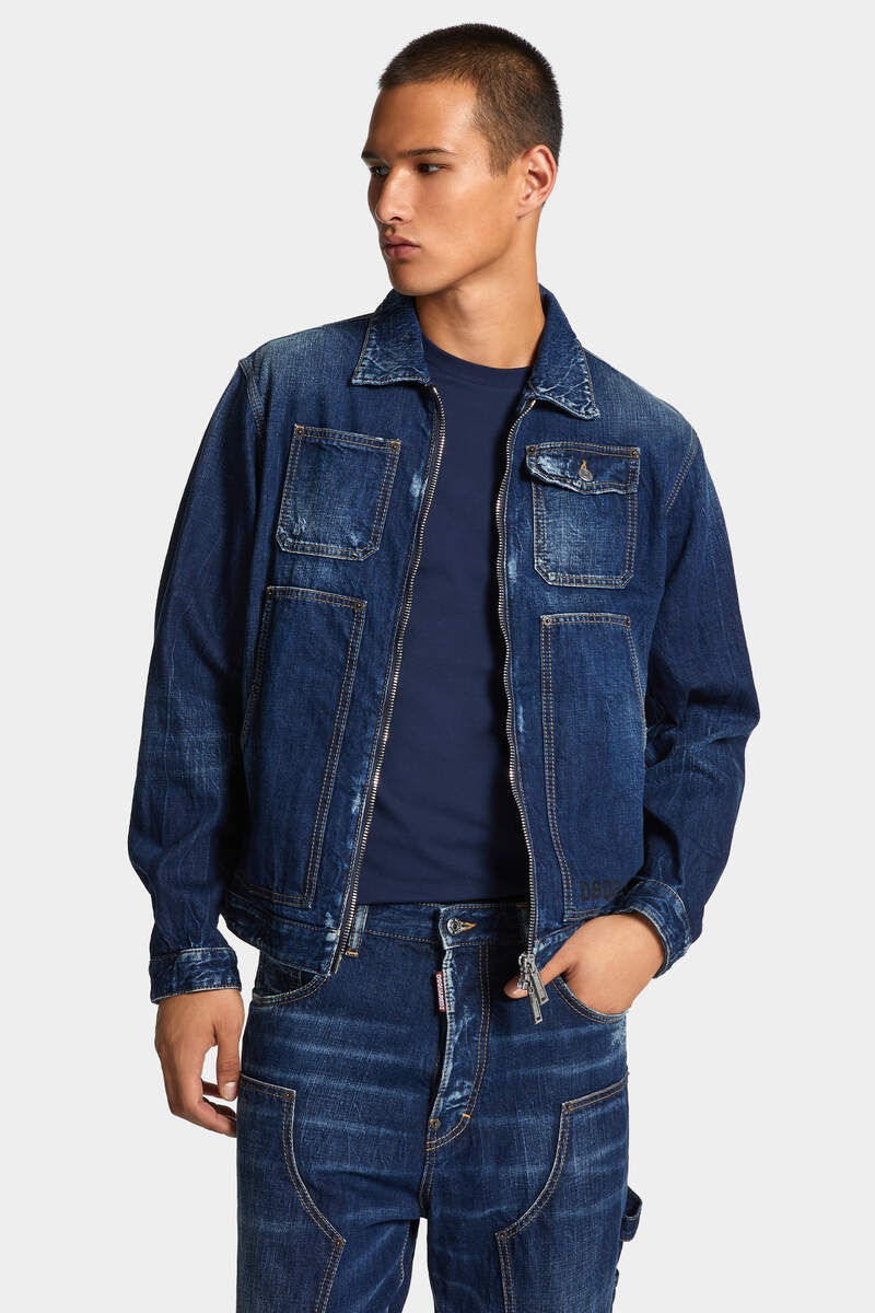 DARK SEMPLICE CARPENTER JEAN JACKET - 3