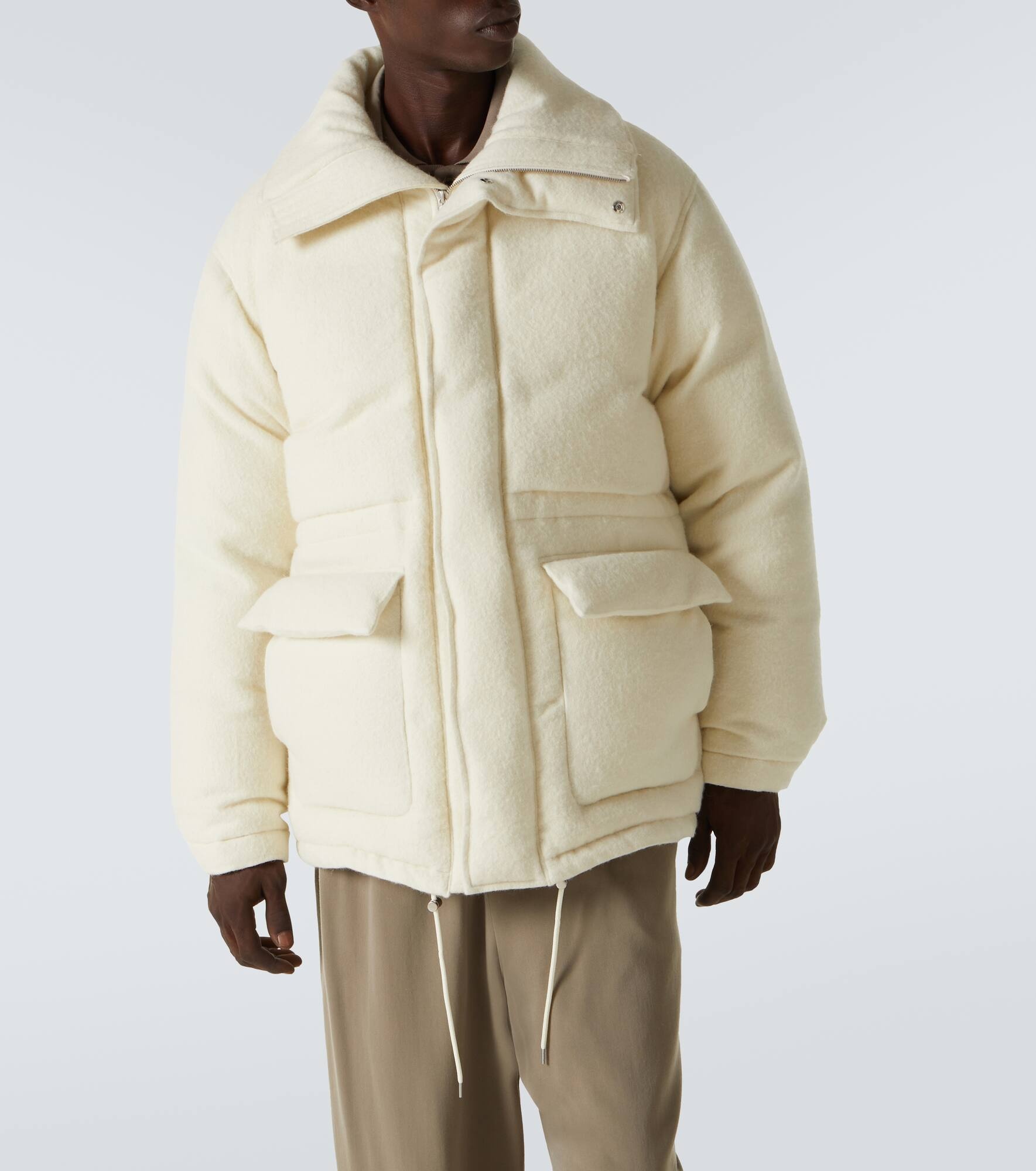 Alpaca and wool down jacket - 3