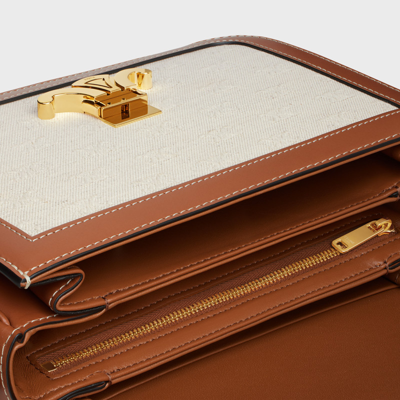 Classique Triomphe Bag in TEXTILE WITH TRIOMPHE ALL-OVER AND CALFSKIN 4