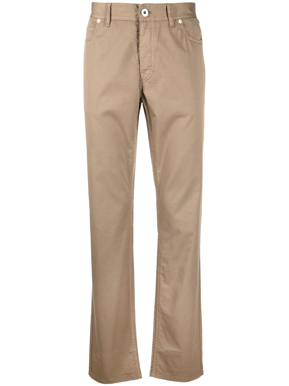 mid-rise straight-leg trousers - 1