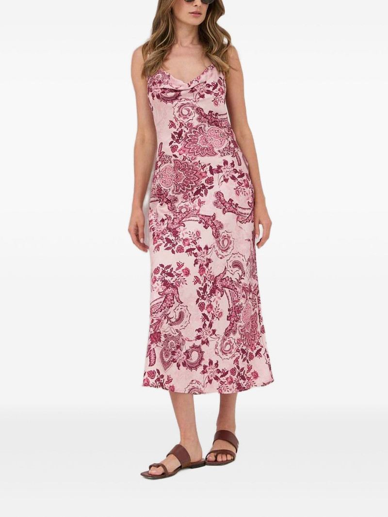 cowl-neck floral dress 1