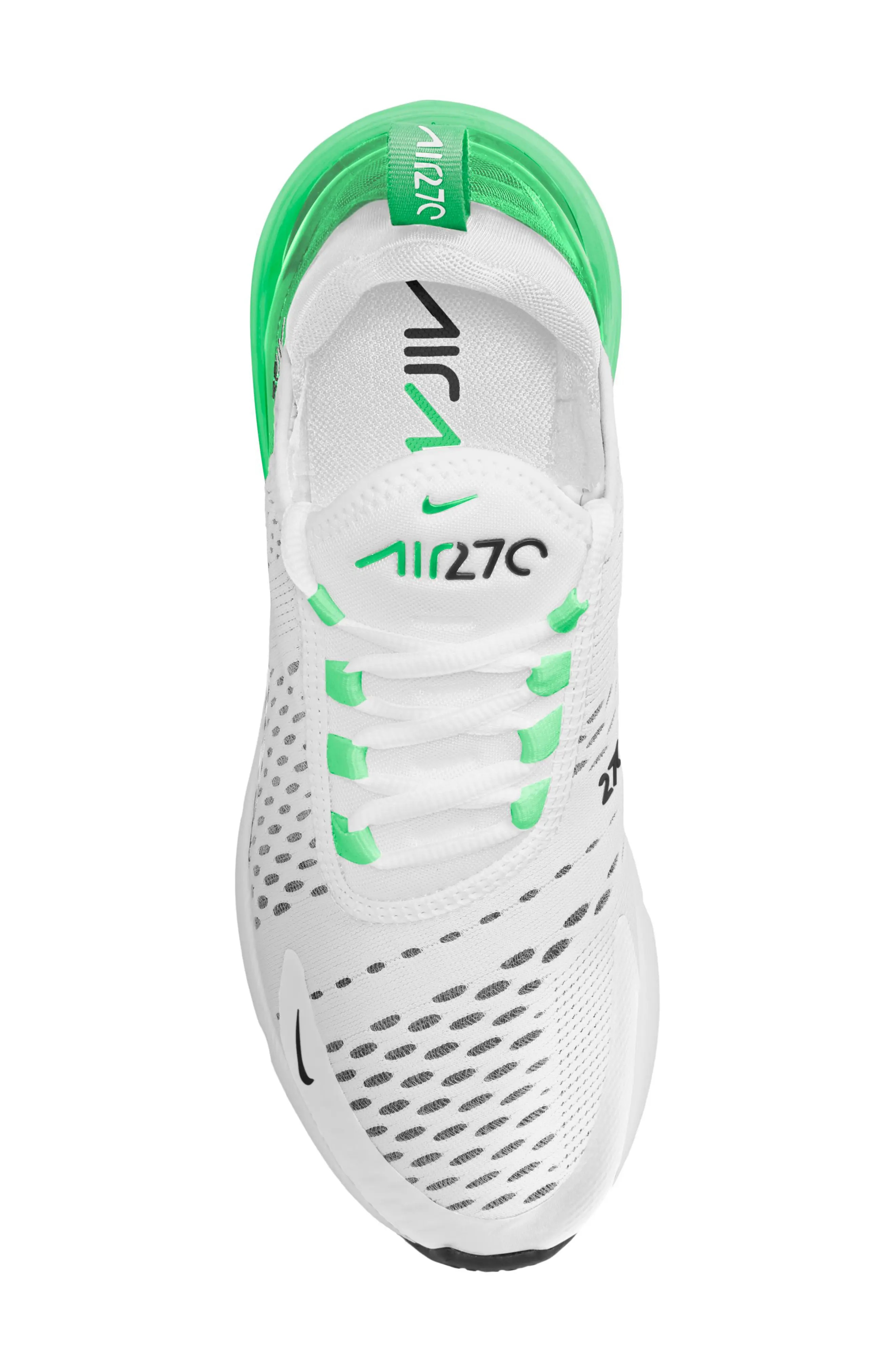 Air Max 270 Sneaker in White/Green Shock-White-Black - 2