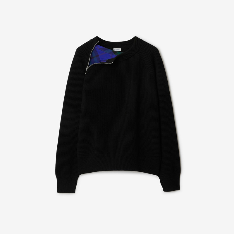 Rib Knit Wool Sweater 1