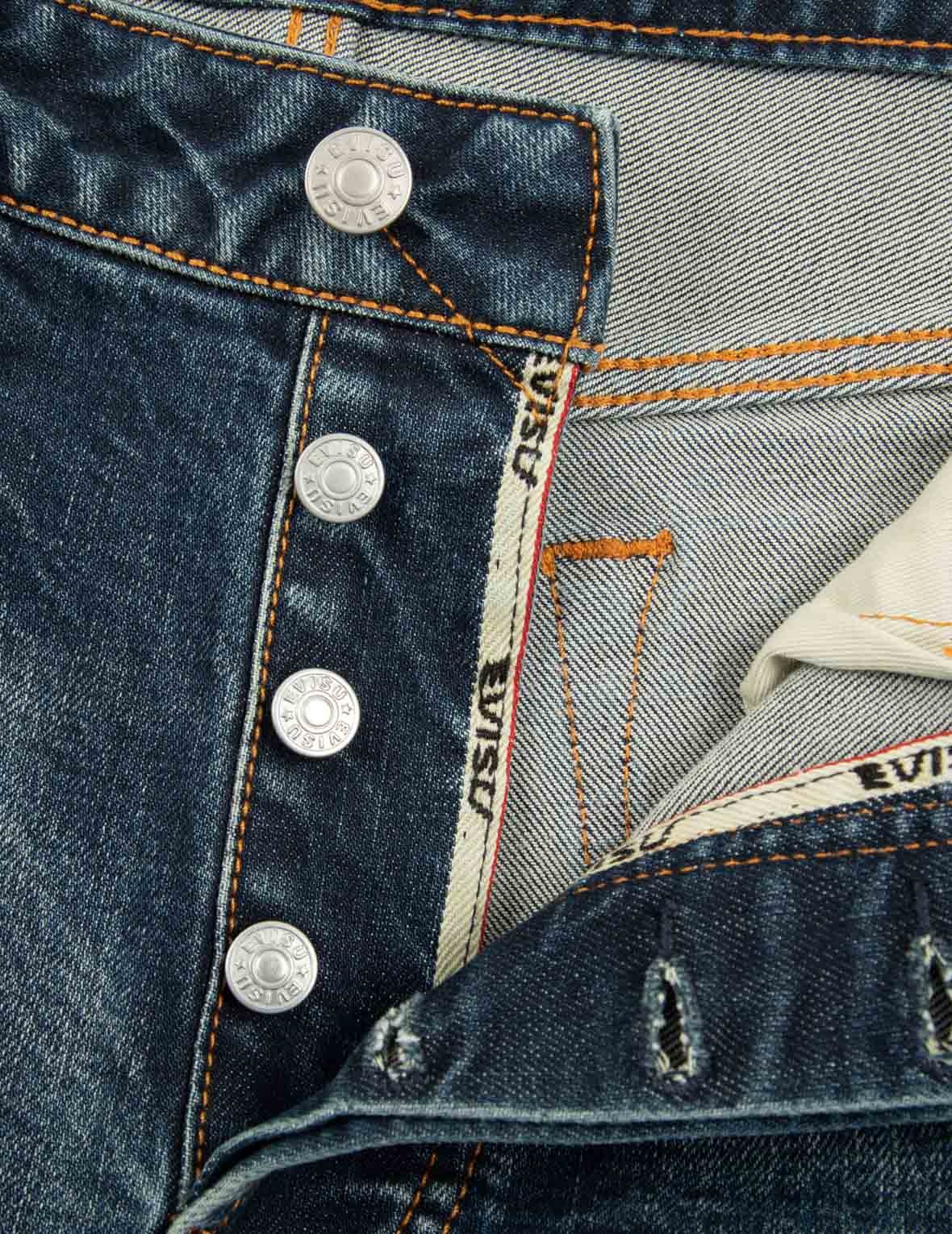 WASHED LOGO AND GODHEAD SLOT COATED RELAX FIT JEANS - 9