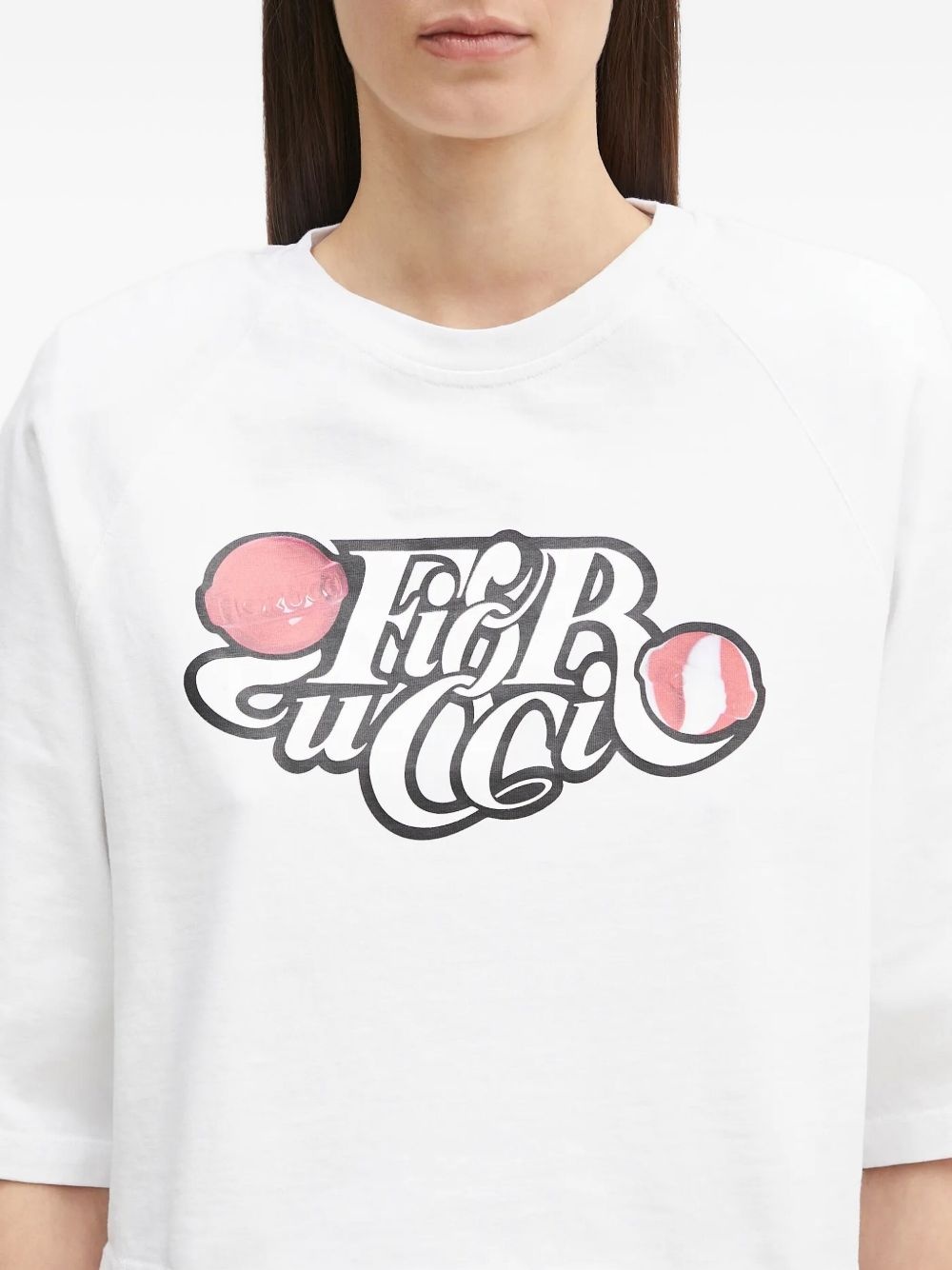 graphic-print cropped top - 5