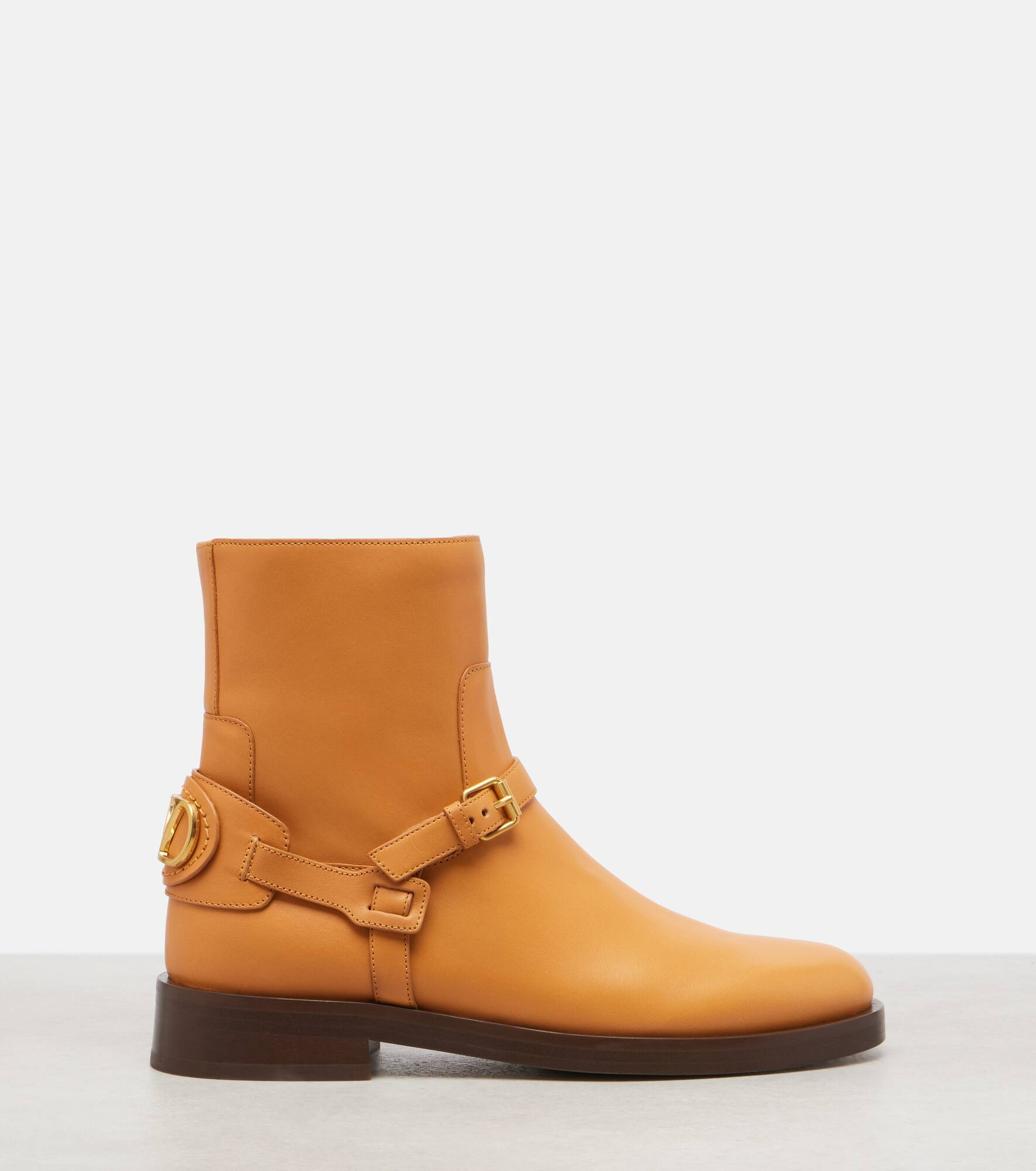 VLogo leather ankle boots - 4