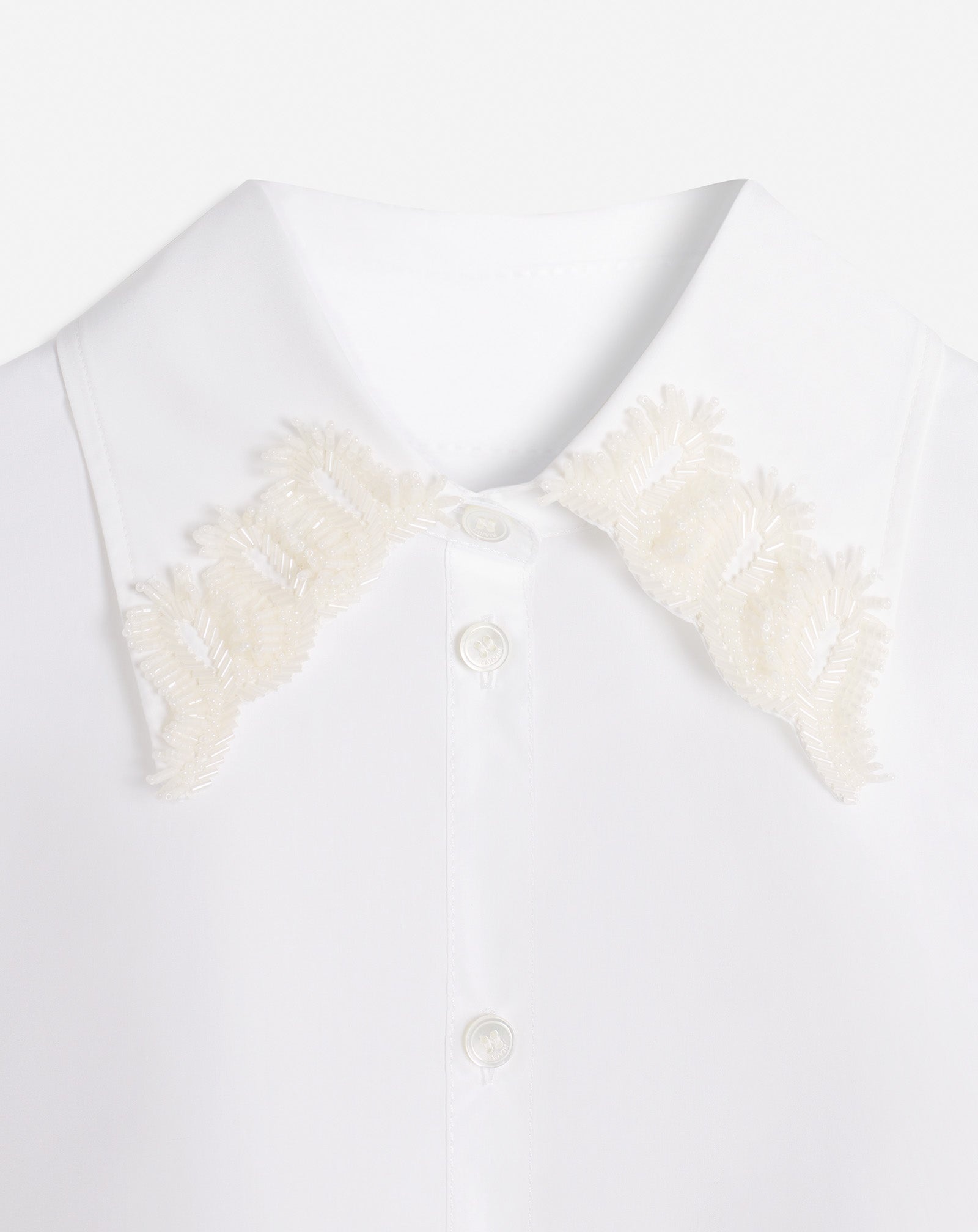 LONG SLEEVE EMBROIDERED SHIRT IN POPLIN - 3