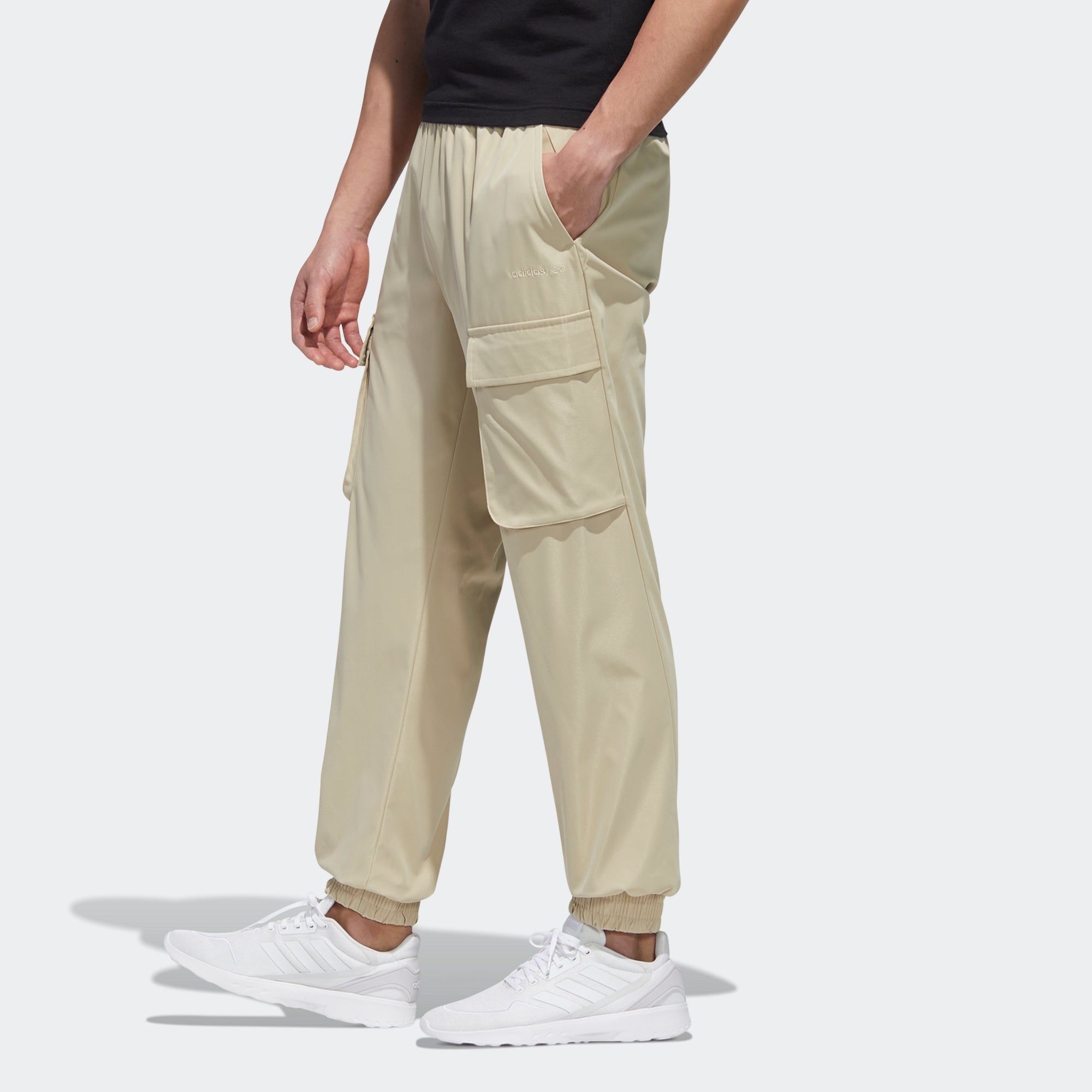 adidas neo M SS CS CARG TP Multiple Pockets Bundle Feet Sports Pants Brown GM2294 - 5