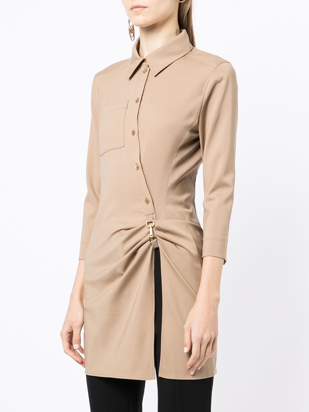 ruched long-sleeved top - 6