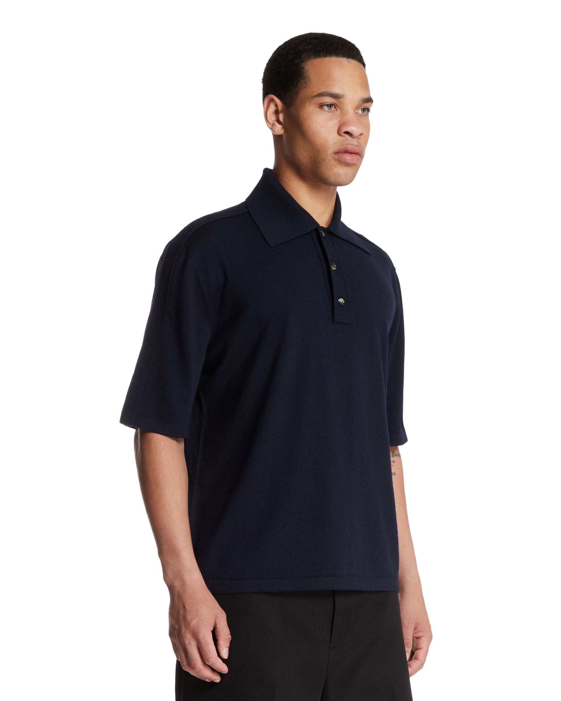 Blue Wool Polo - 4