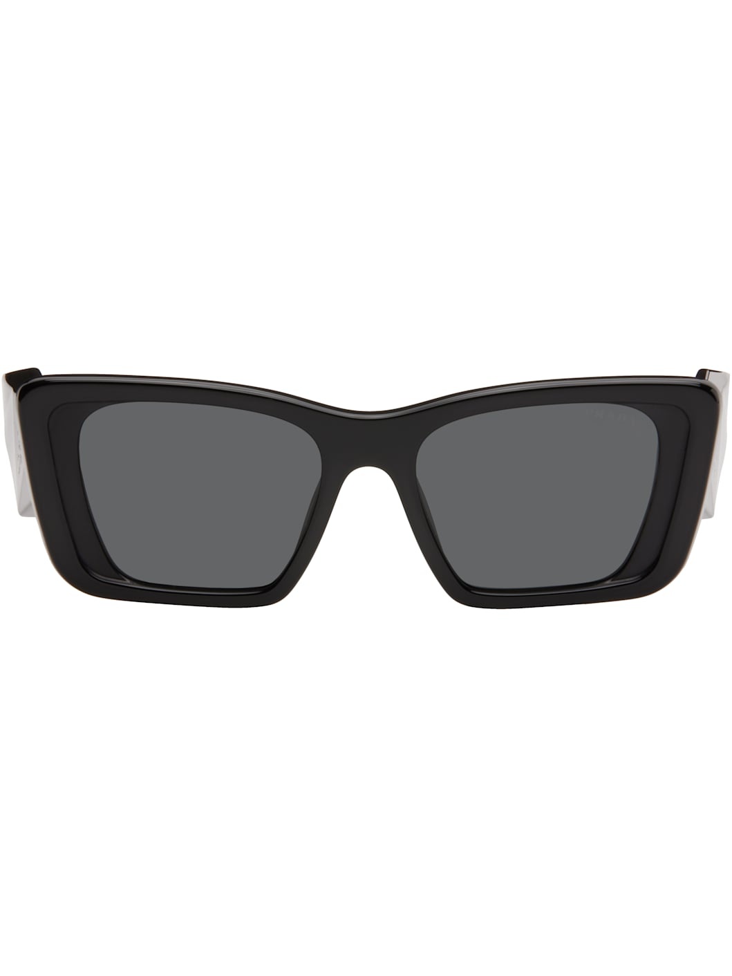 Black Thick Cat Eye Acetate Sunglasses - 1