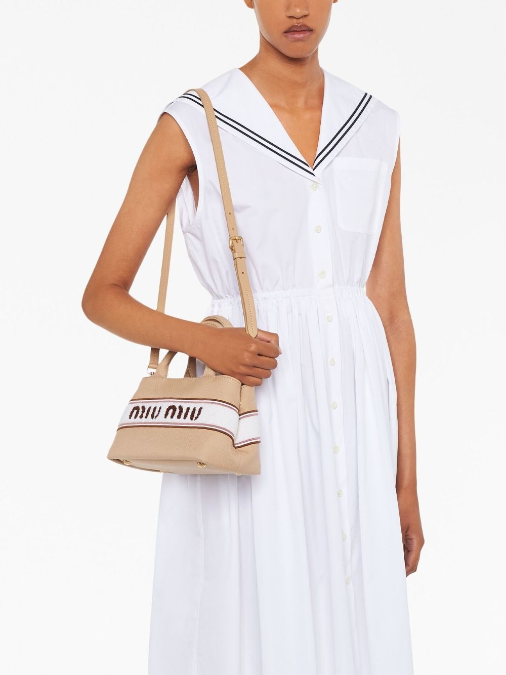 canvas embroidered-logo tote bag - 3