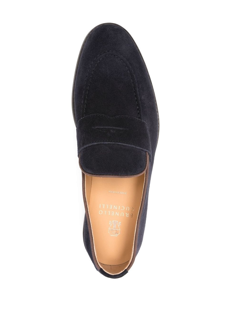penny-slot suede loafers - 4