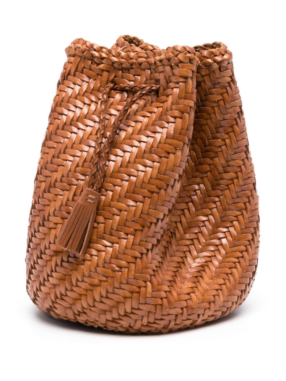 Pompom Double Jump woven bucket bag - 5