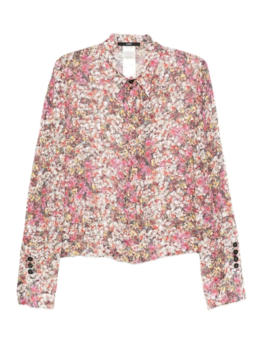 floral-print long-sleeve shirt - 1