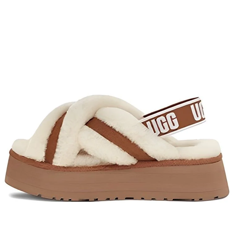 (WMNS) UGG Disco Cross Slides 'Chestnut' 1121550-CHE - 1