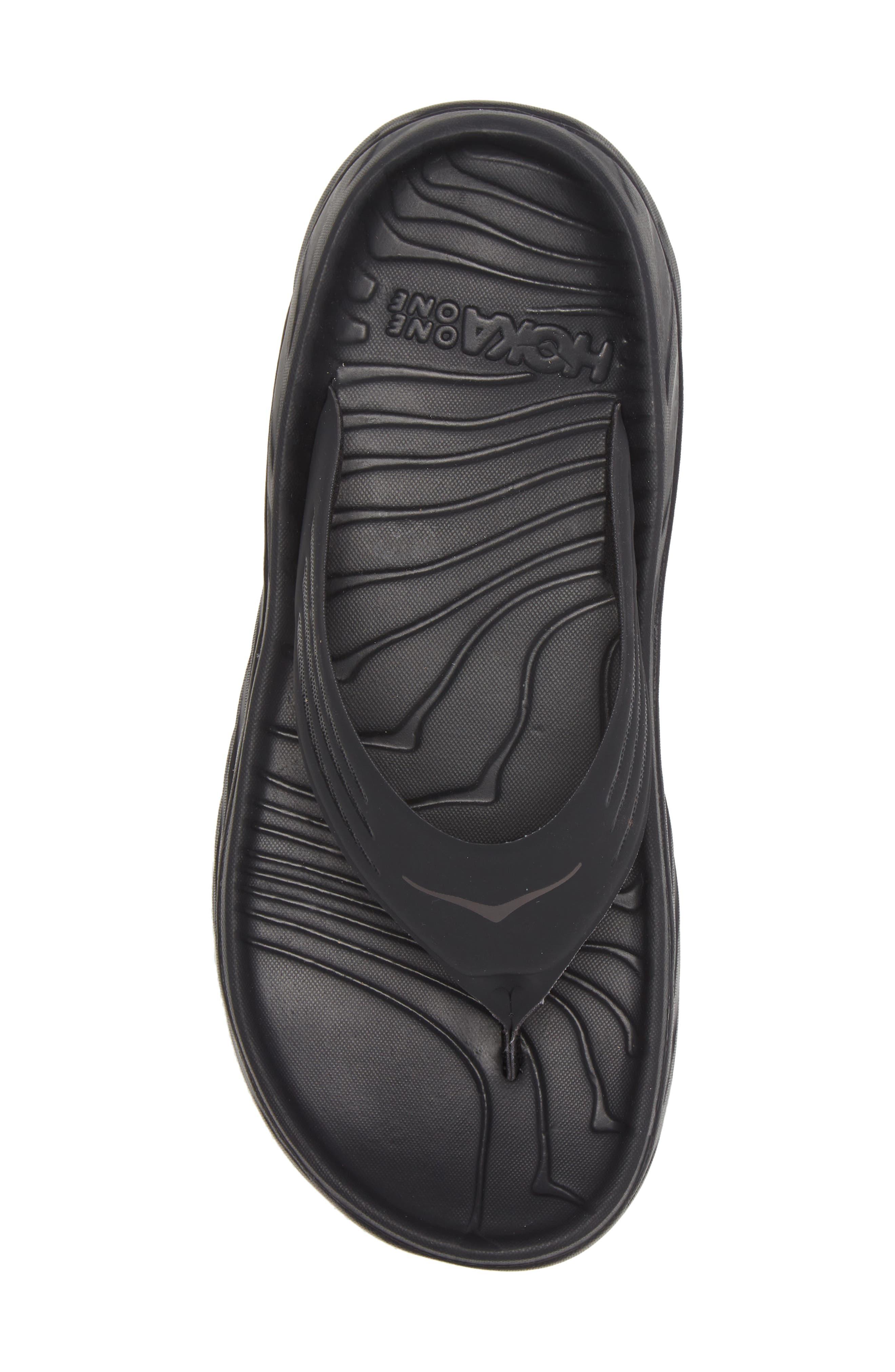 HOKA Ora Recovery Flip Flop in Black /Dark Gull Gray at Nordstrom - 5