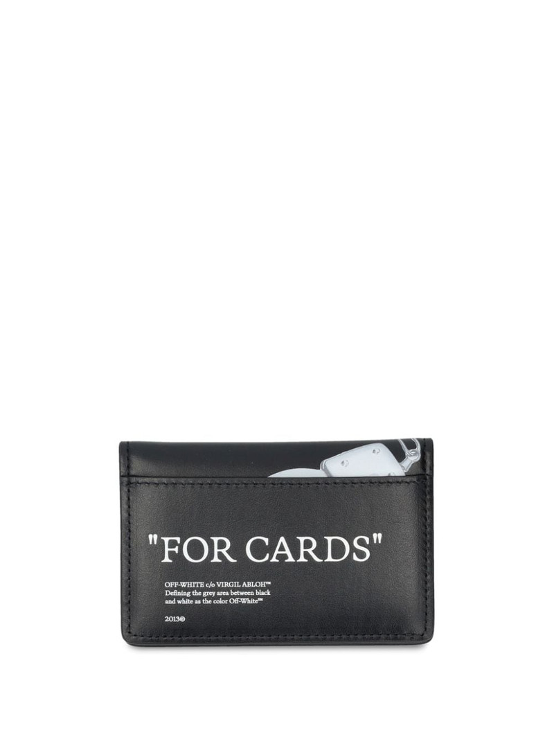 Off-White Quote Bookish leather cardholder outlook