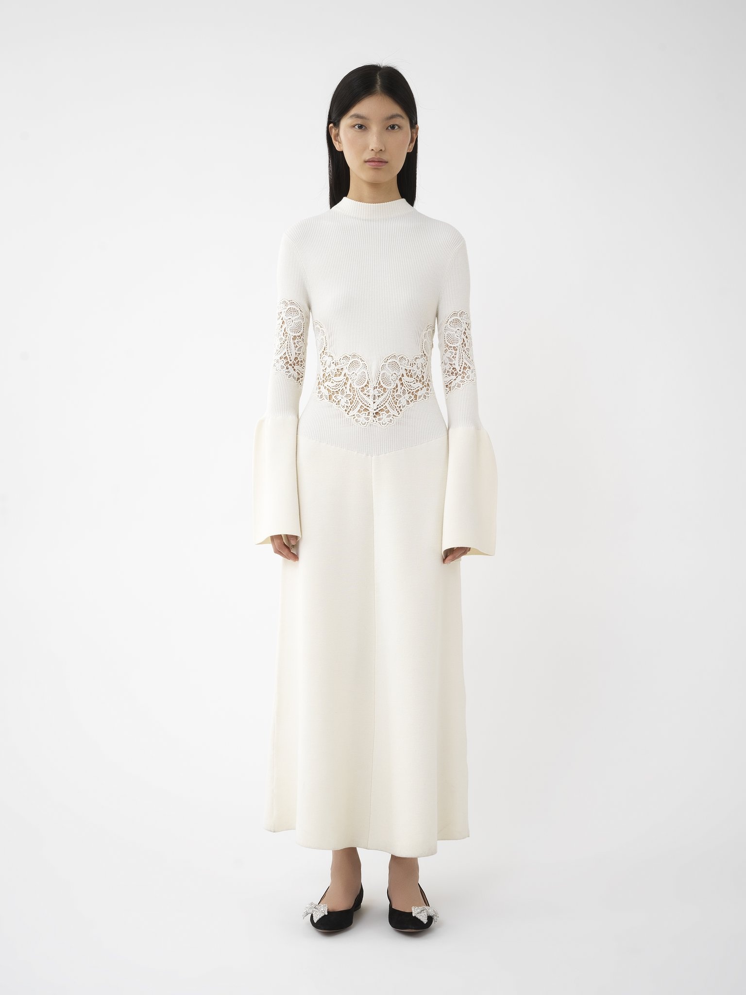 FITTED BELL-SLEEVE DRESS - 3