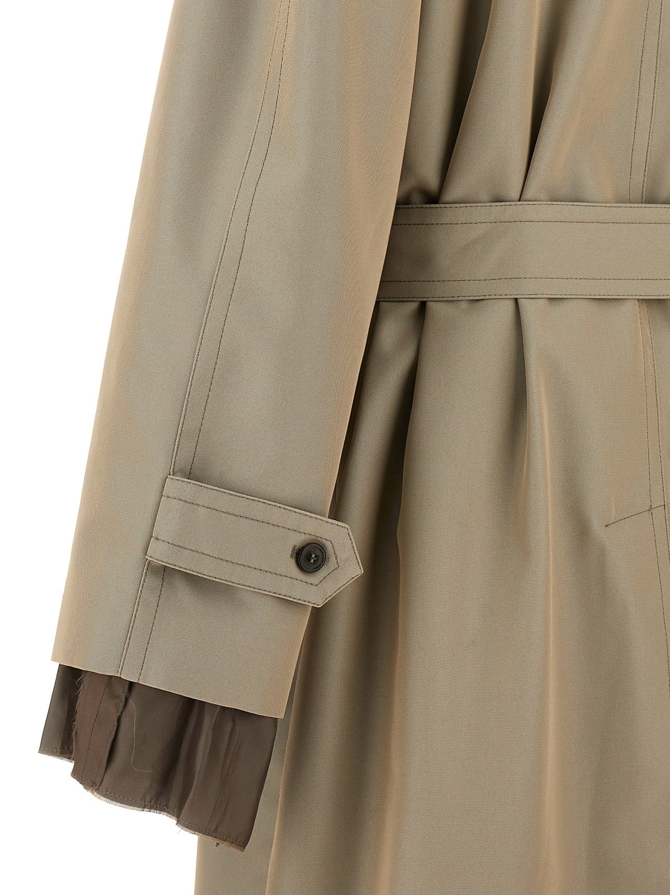 Maison Margiela Long Single-Breasted Trench Coat Coats