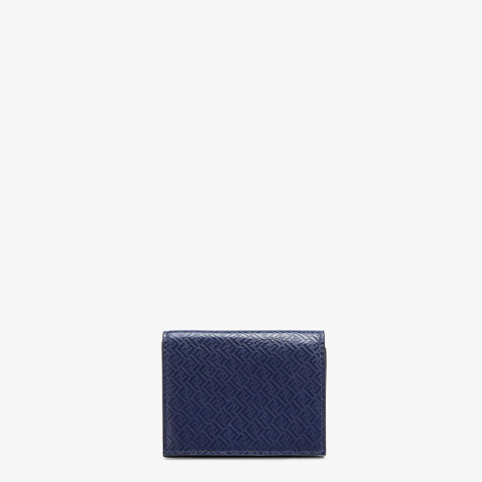 Blue leather tri-fold wallet - 1