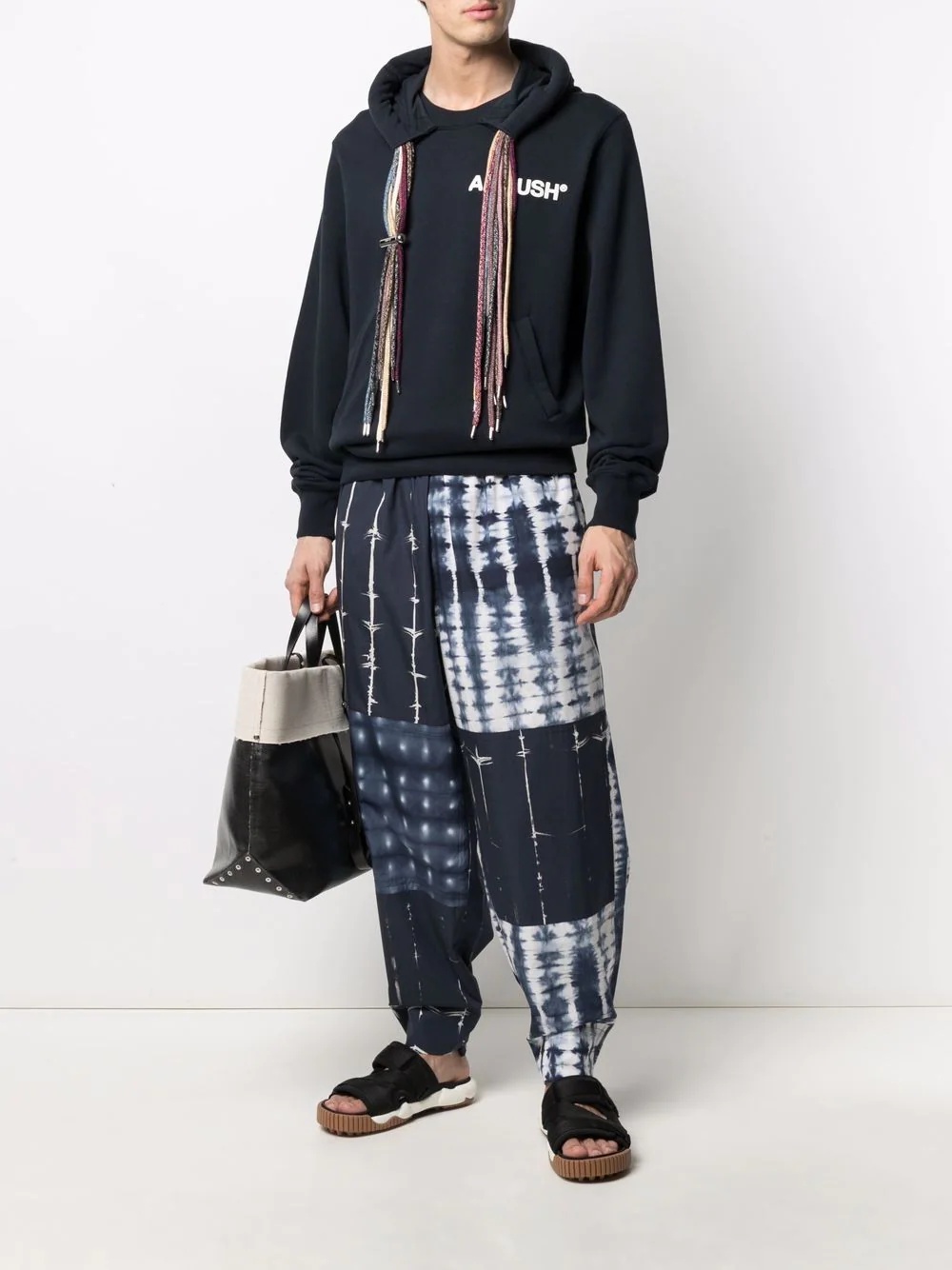 logo-print drawstring sweatshirt - 2