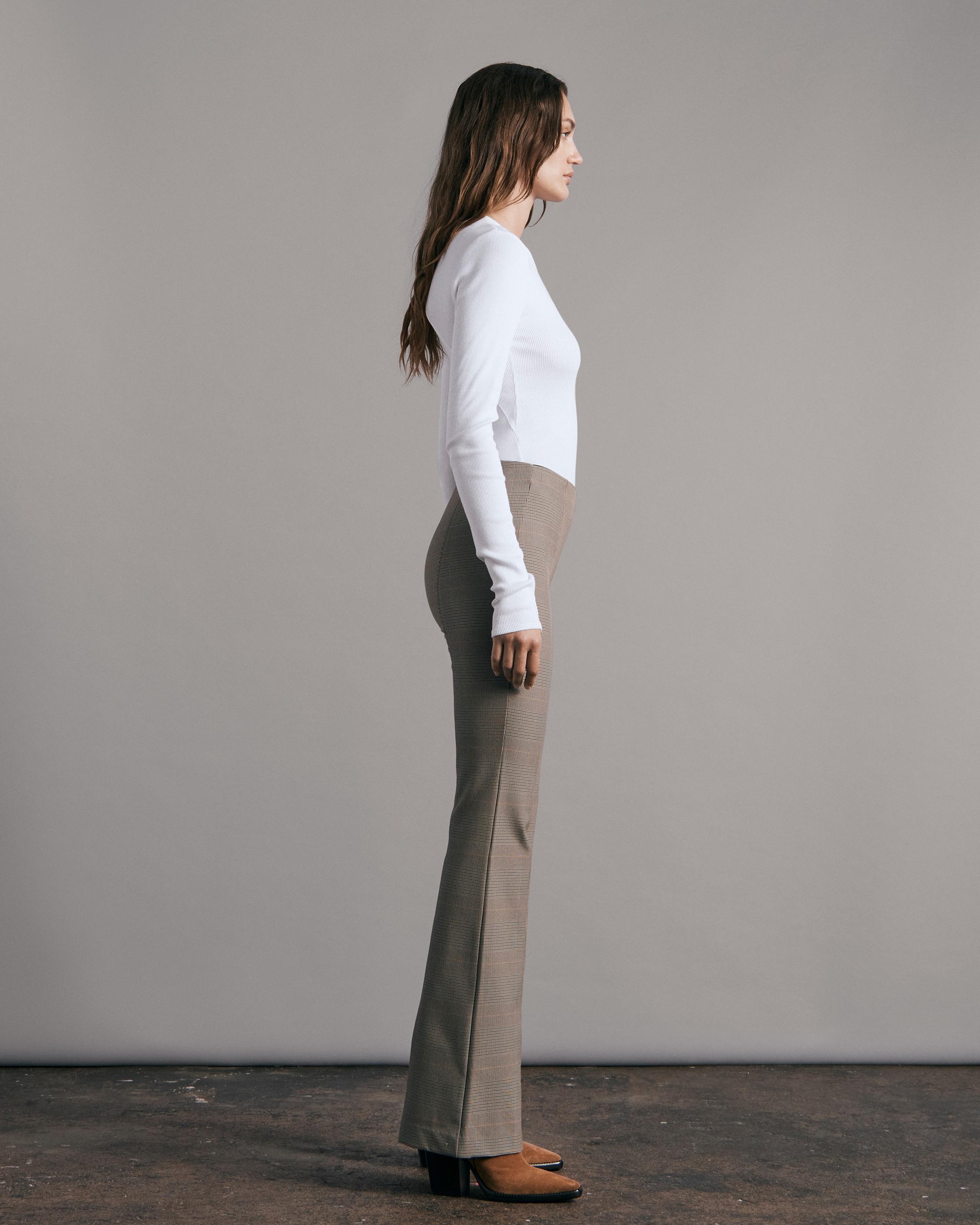 Simone Plaid Jacquard Flare
Slim Fit Pant - 4