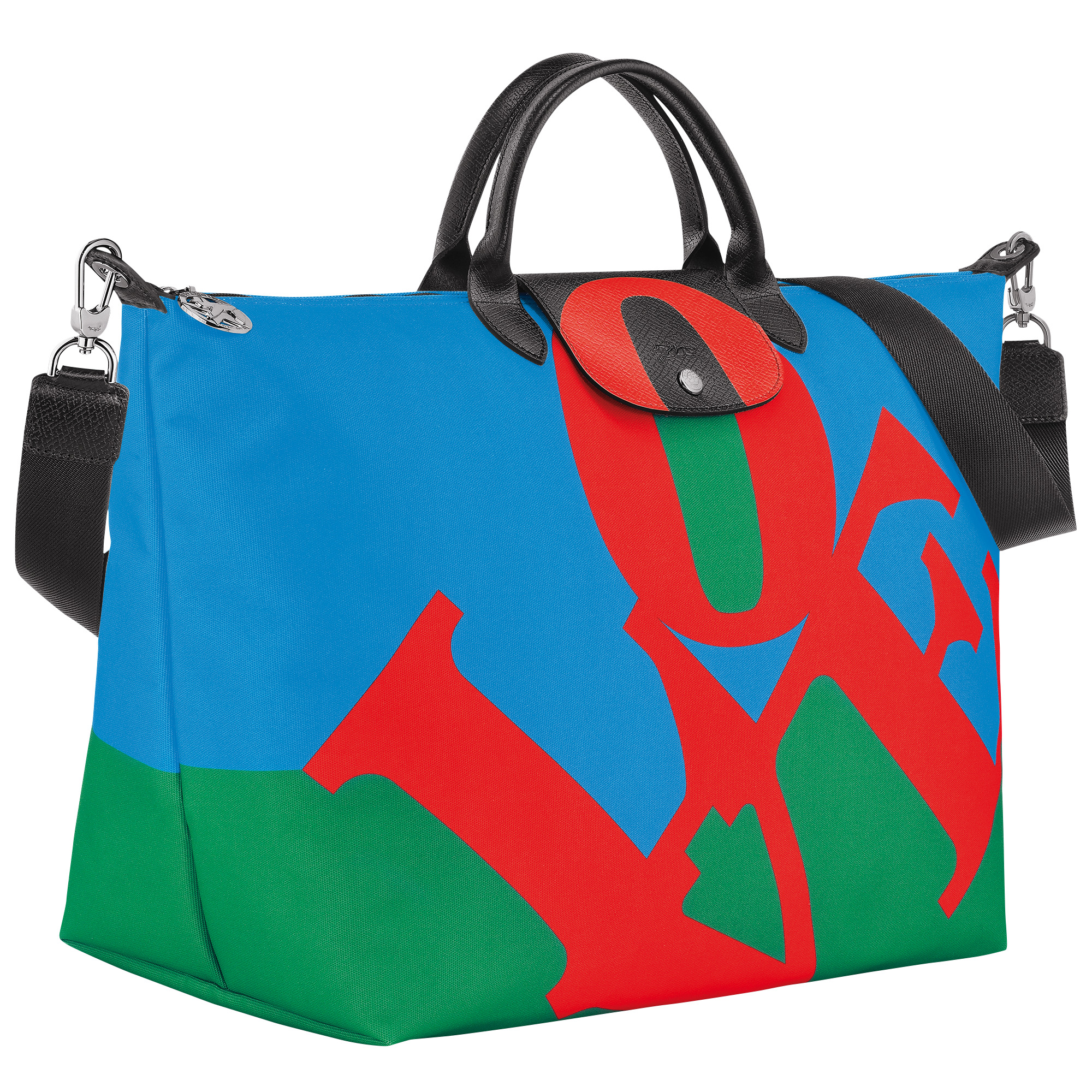 Longchamp x Robert Indiana Travel bag Red - Canvas - 3