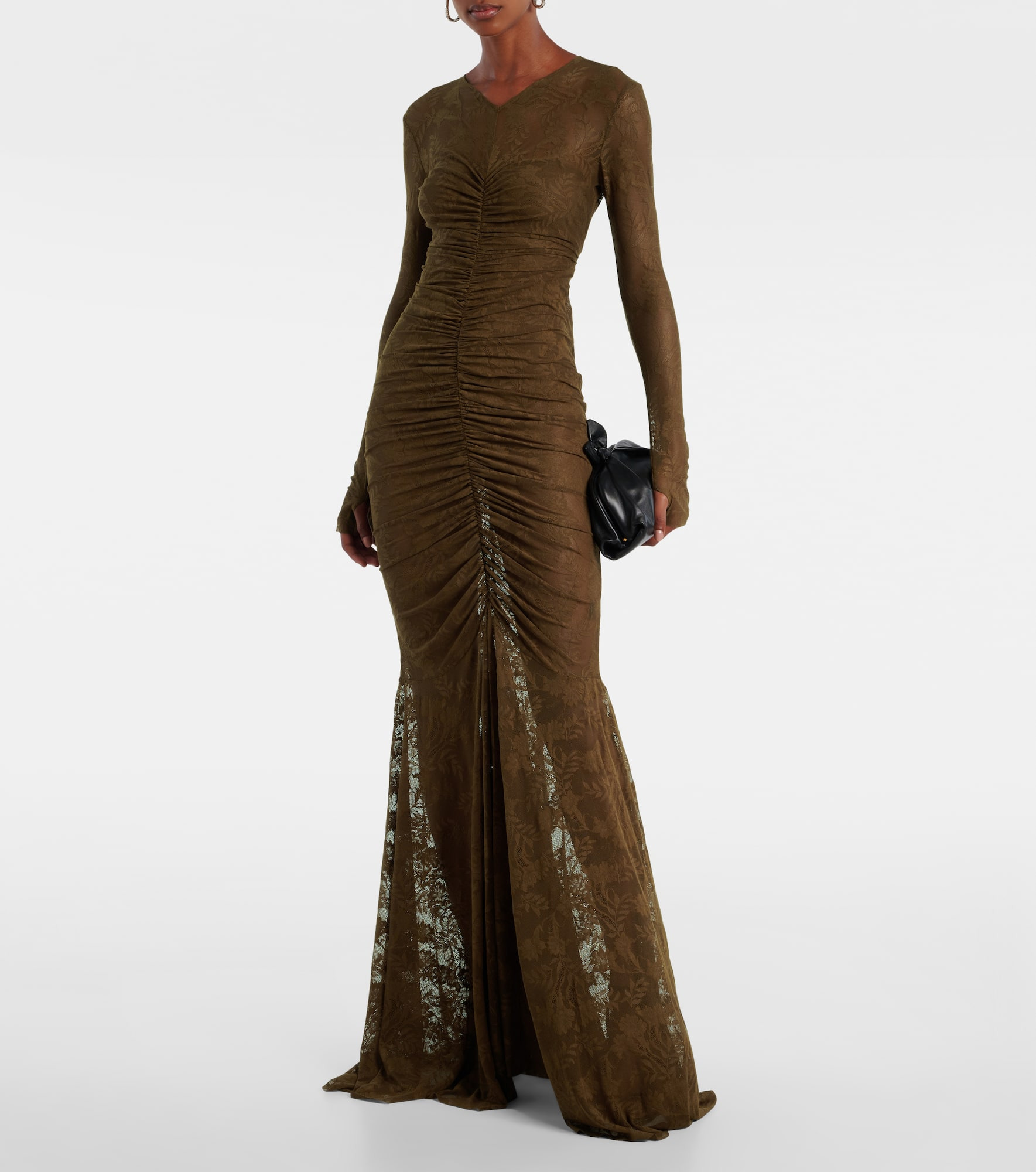 Ruched lace gown - 2