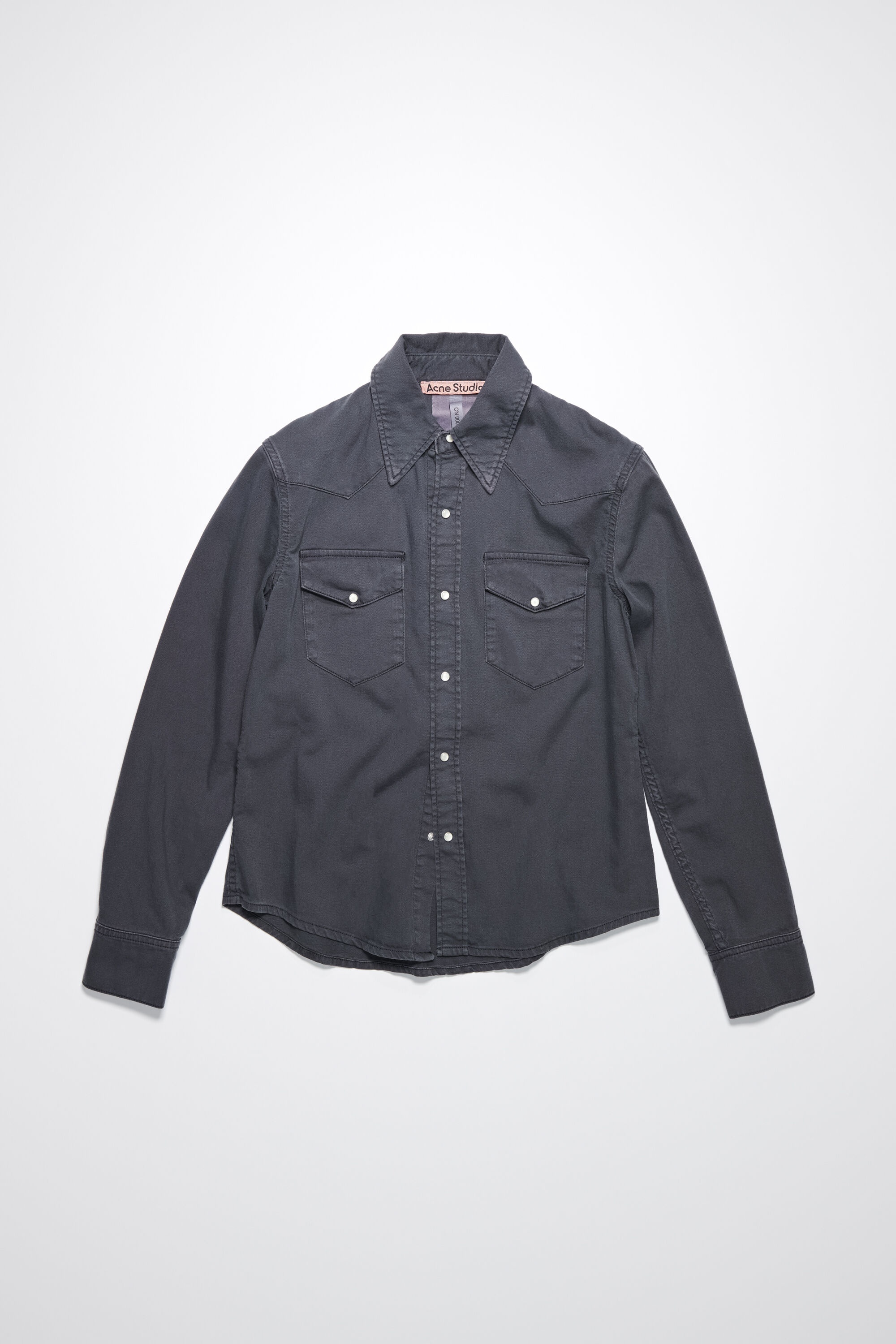 Denim button-up shirt - Dark grey - 6