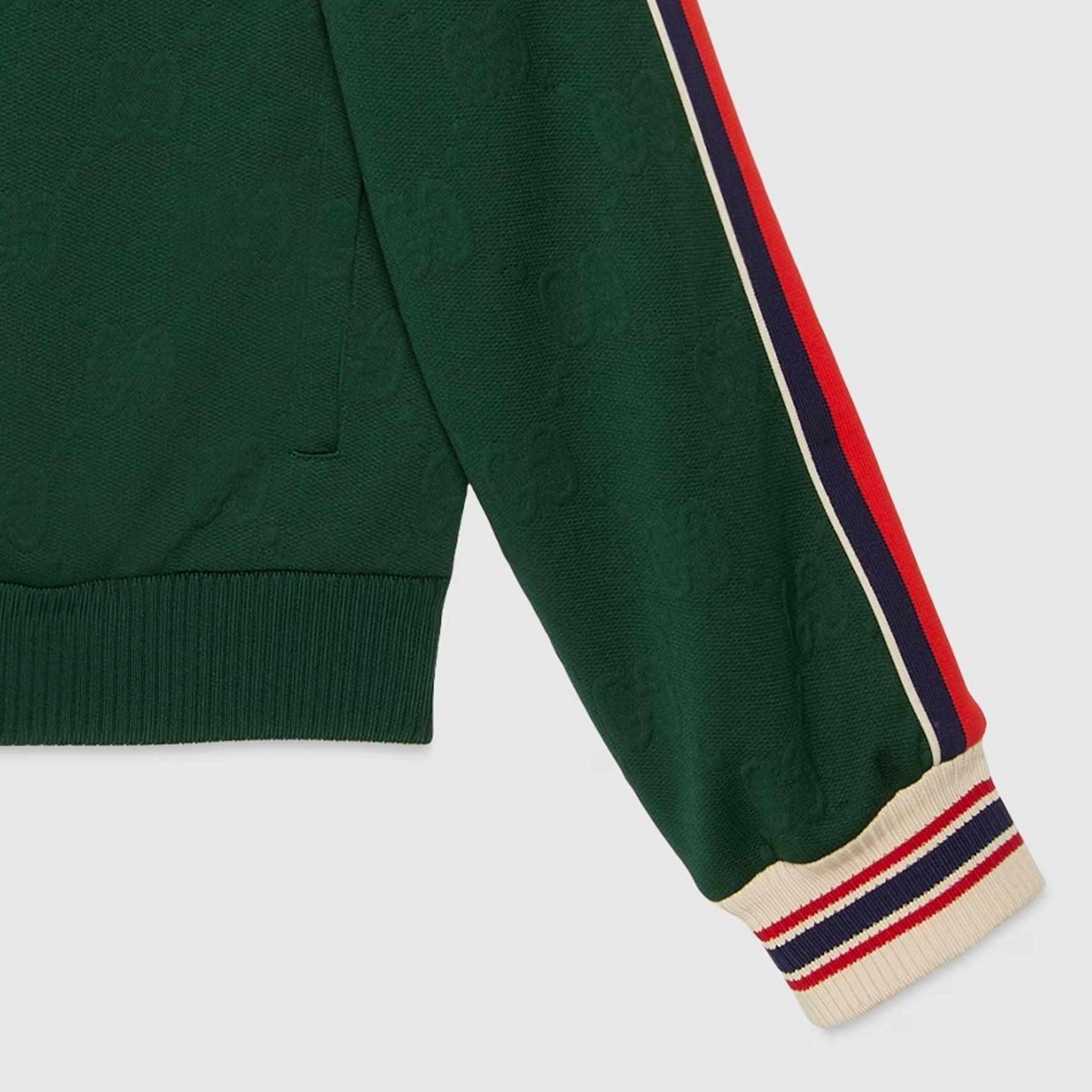 Gucci GG Jacquard Jersey Zip Jacket 'Green' 662270-XJDE9-3754 - 6