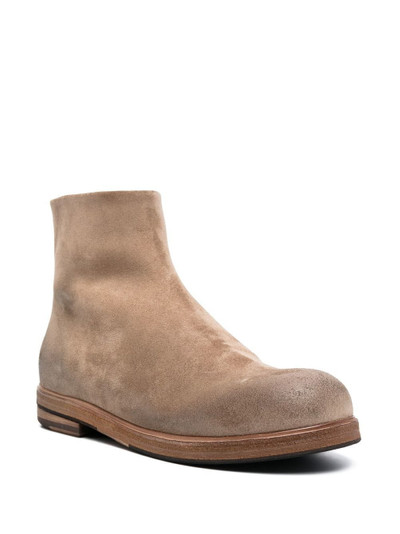 Marsèll zipped suede-leather boots outlook